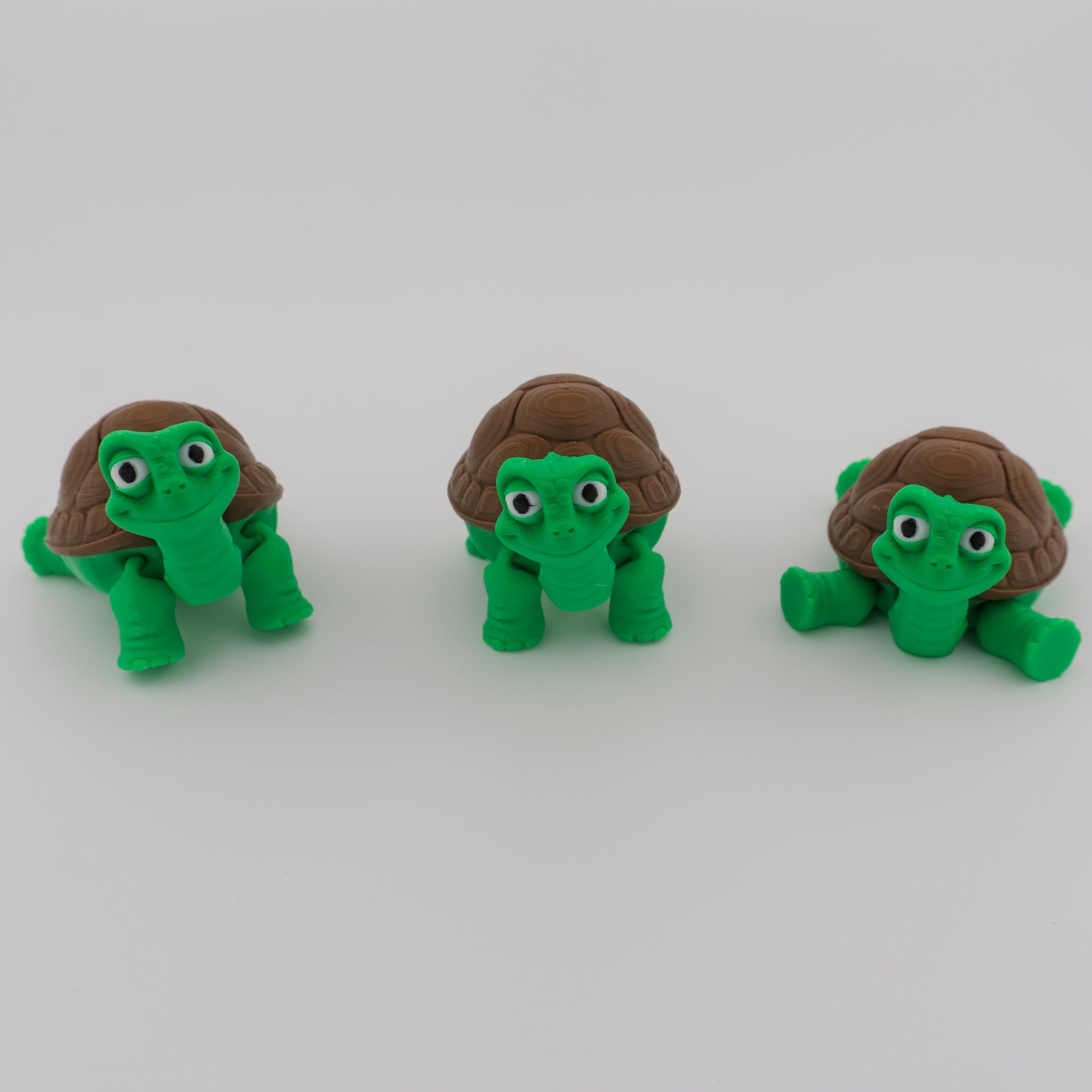 Articulated Flexi Tortoise Fidget Toy – 3D Printed Desk Companion – 2.5 Inch