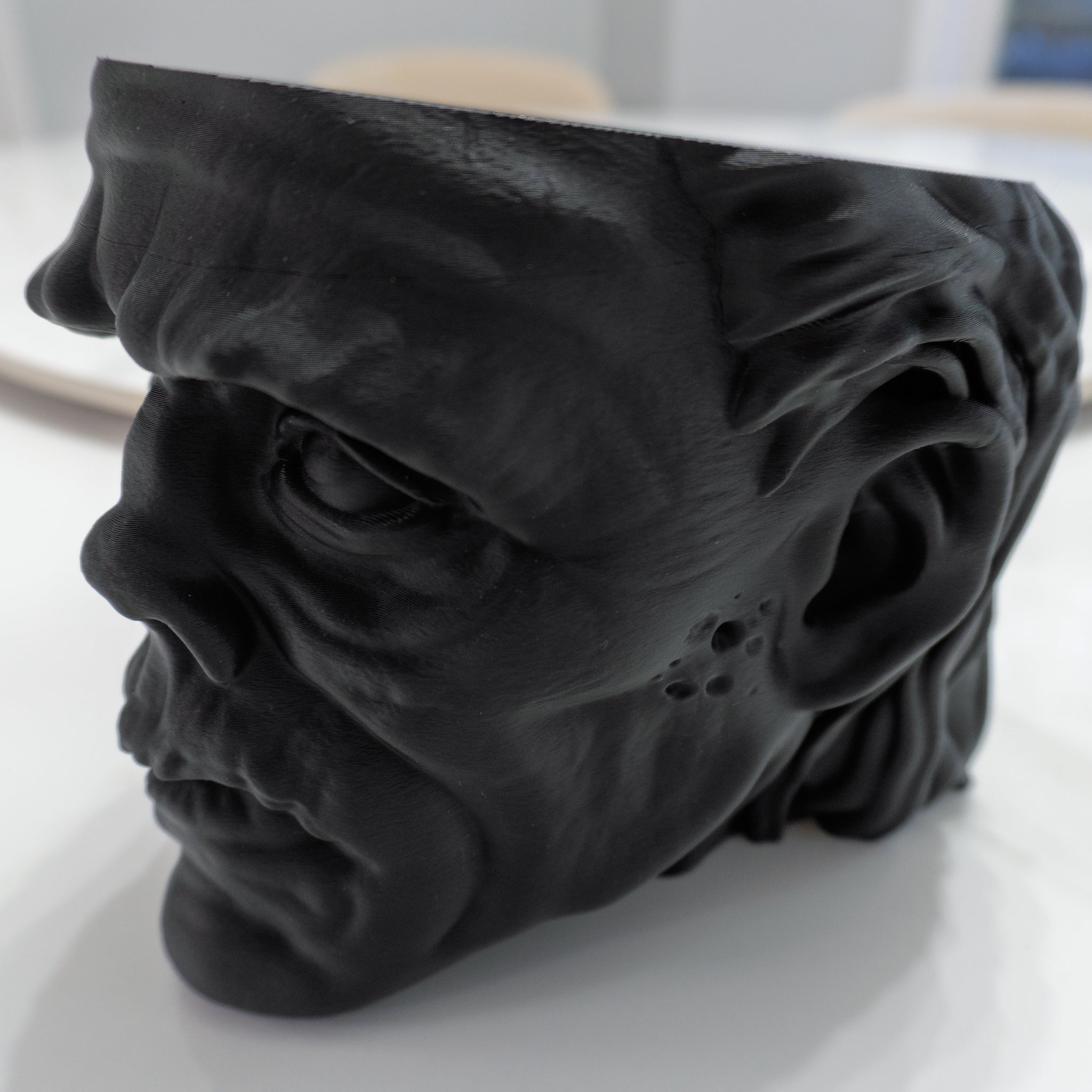 Frankenstein’s Monster Candy Bowl – 3D Printed Halloween Decor, Horror Movie Treat Holder, Gothic Desk Organizer