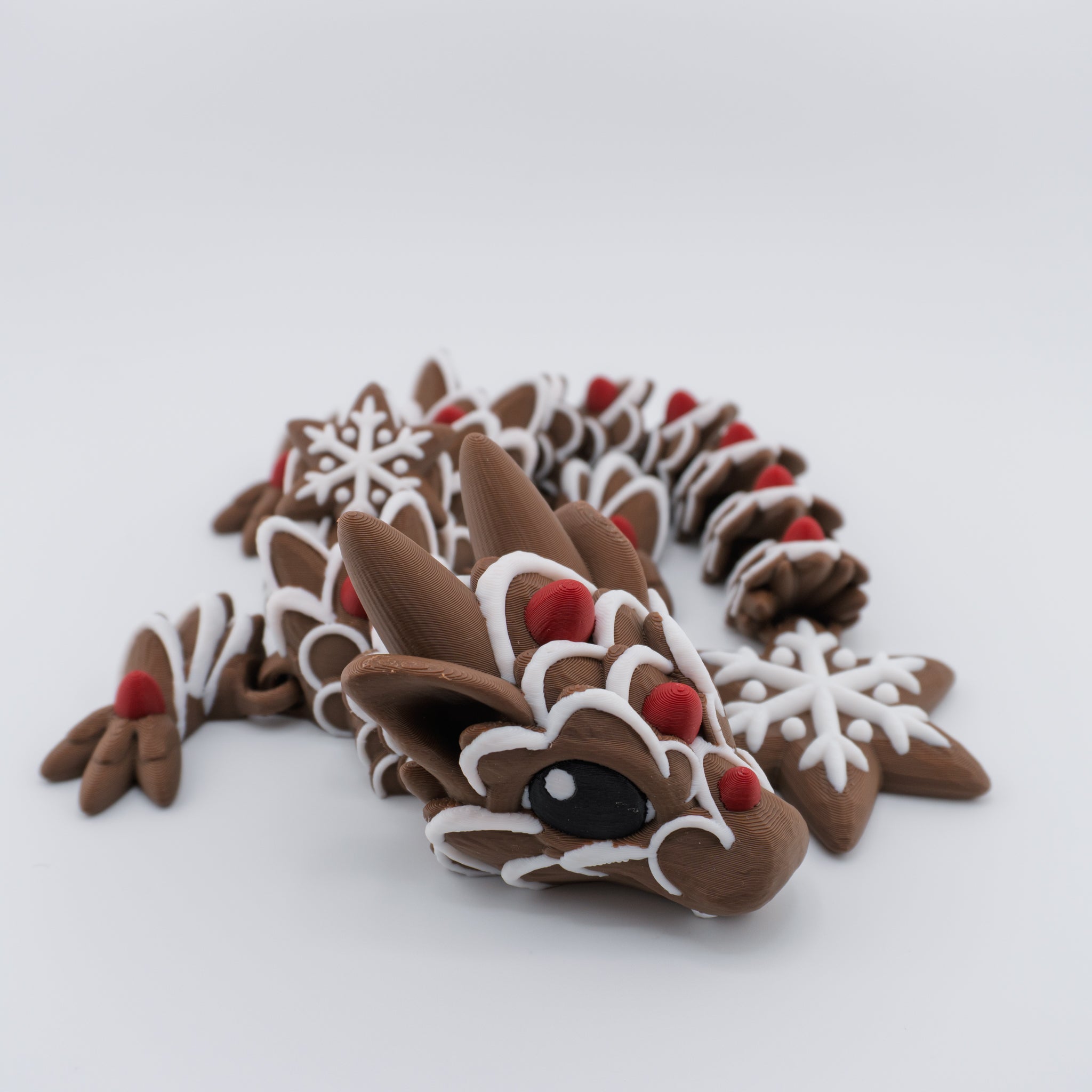 Gingerbread Dragon – Articulated Holiday Cookie Dragon | About 12.5" Long