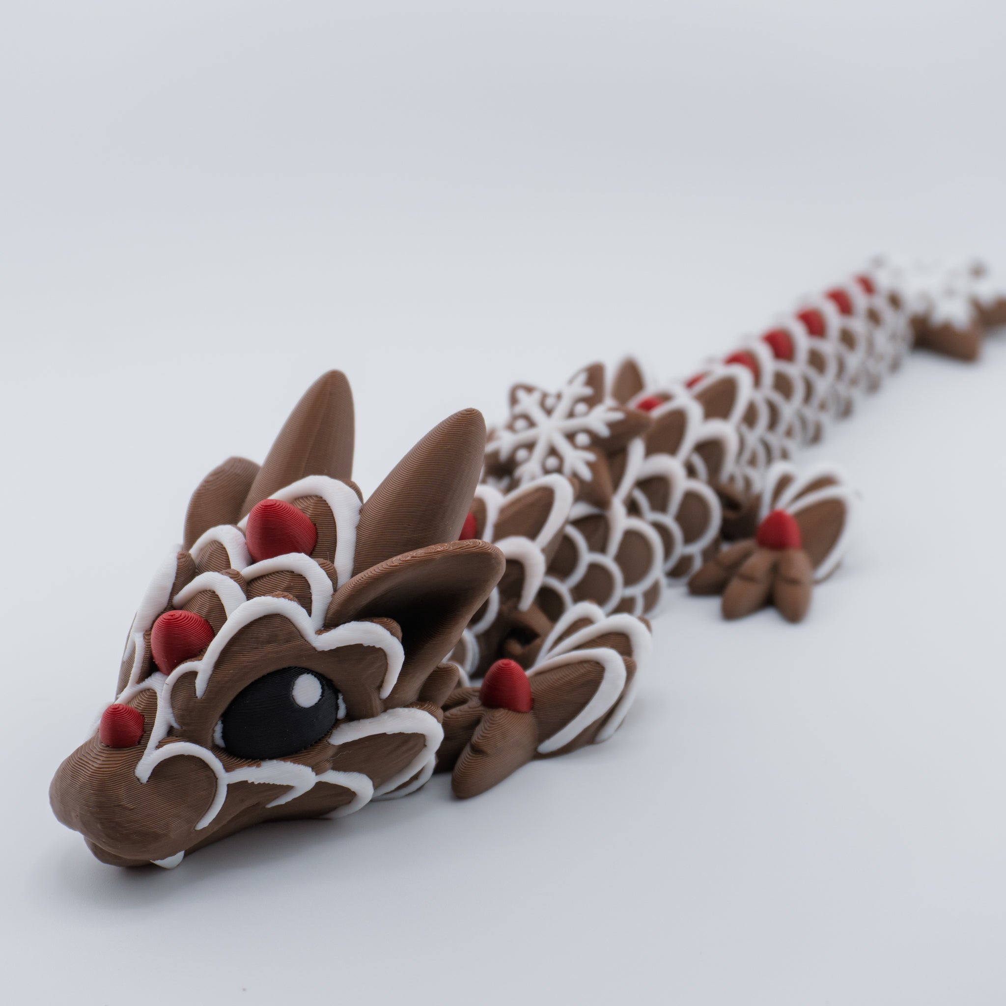 Gingerbread Dragon – Articulated Holiday Cookie Dragon | About 12.5" Long