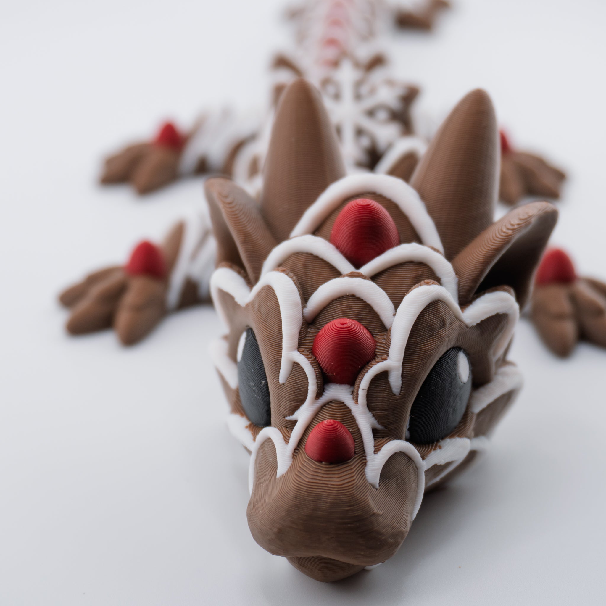 Gingerbread Dragon – Articulated Holiday Cookie Dragon | About 12.5" Long
