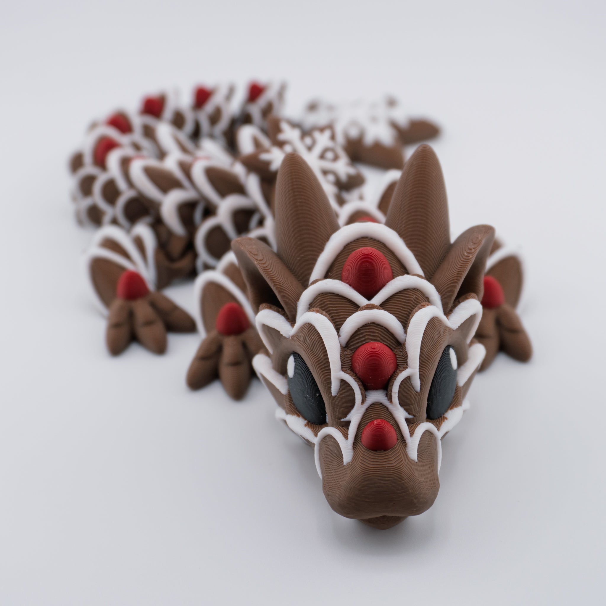 Gingerbread Dragon – Articulated Holiday Cookie Dragon | About 12.5" Long