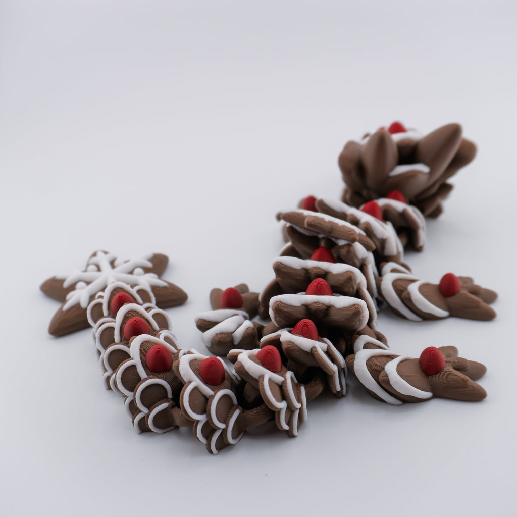 Gingerbread Dragon – Articulated Holiday Cookie Dragon | About 12.5" Long