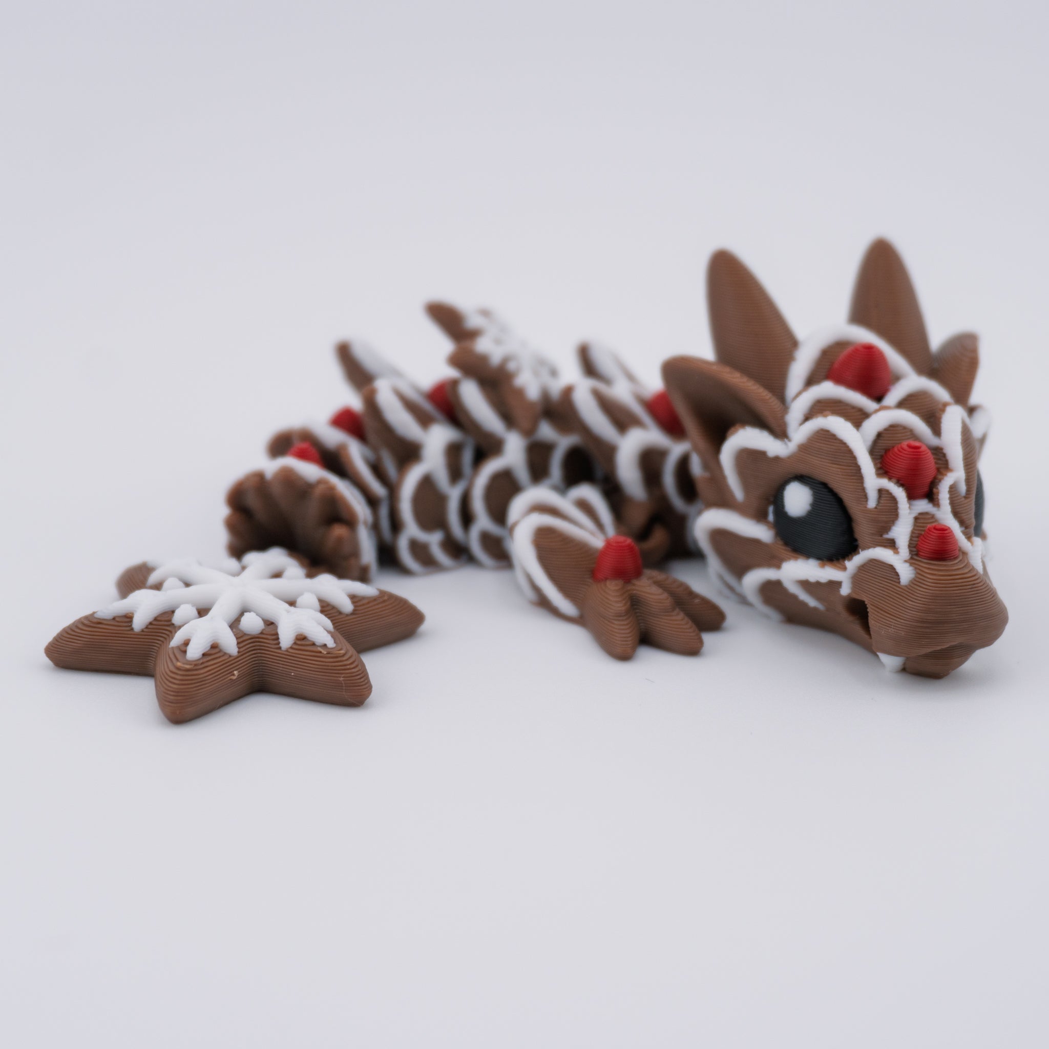 Gingerbread Dragon – Articulated Holiday Cookie Dragon | About 12.5" Long