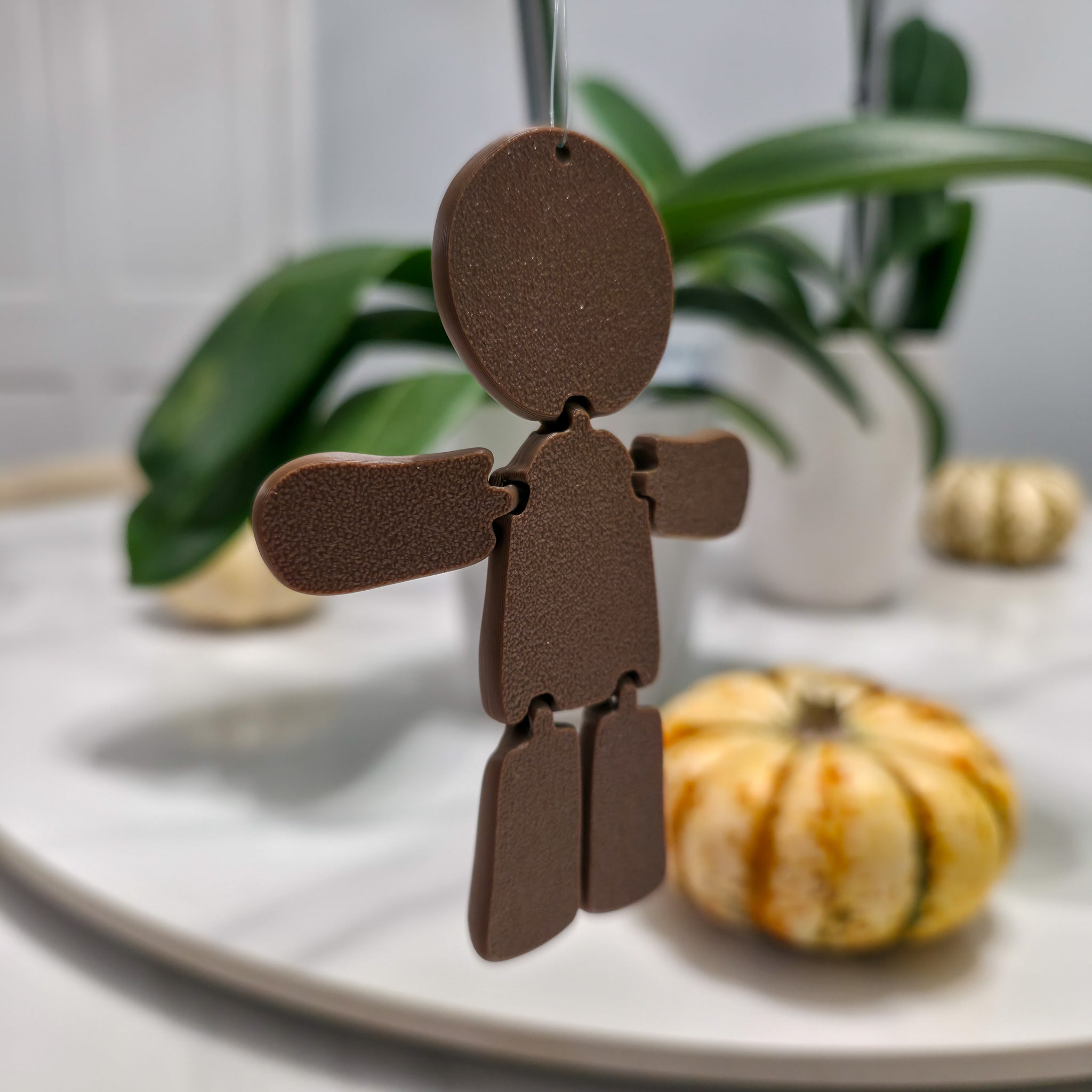 Flexi Gingerbread Man | 5-Color Articulated Cookie Figure | 3D Printed Christmas Collectible