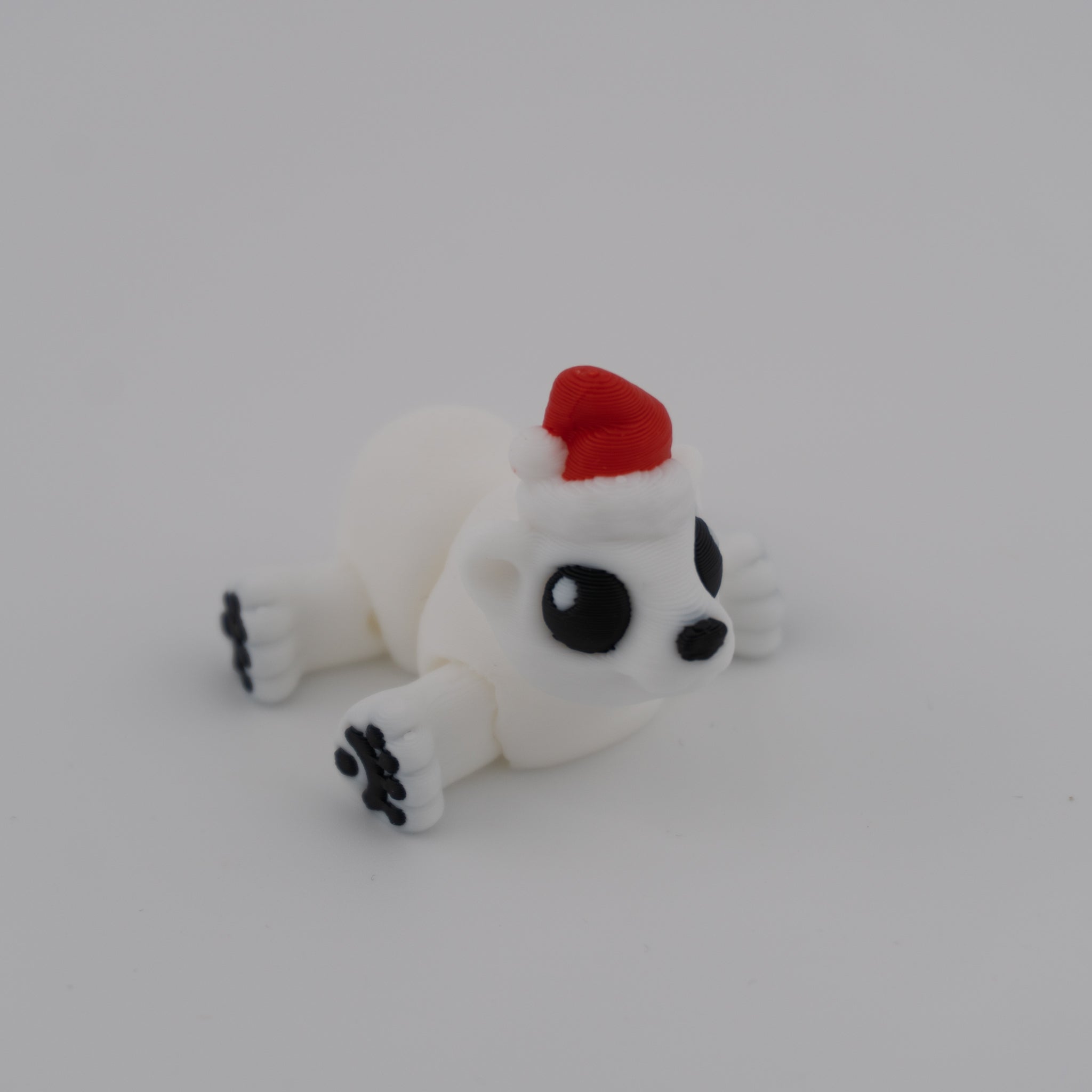 Hatchling Polar Bear – Mini Articulated Flexi Figure (With or Without Santa Hat)