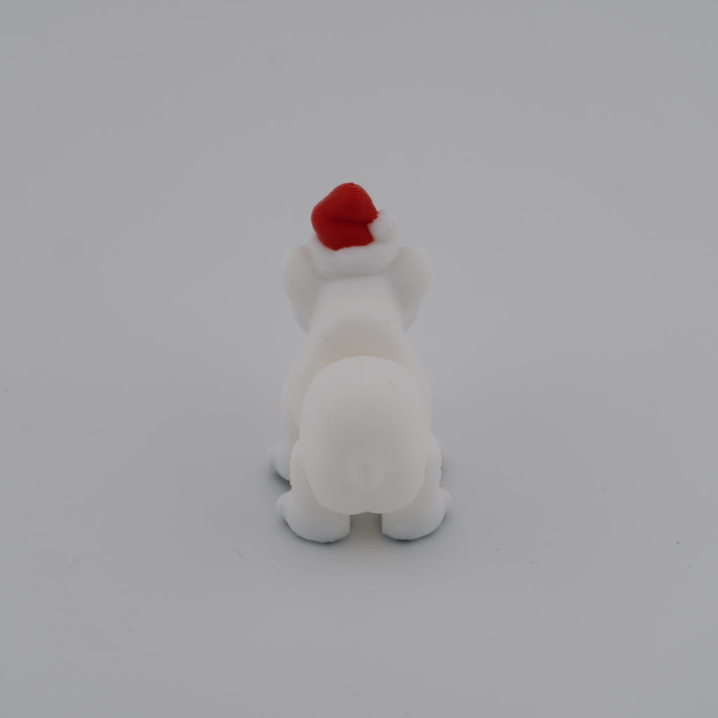 Hatchling Polar Bear – Mini Articulated Flexi Figure (With or Without Santa Hat)
