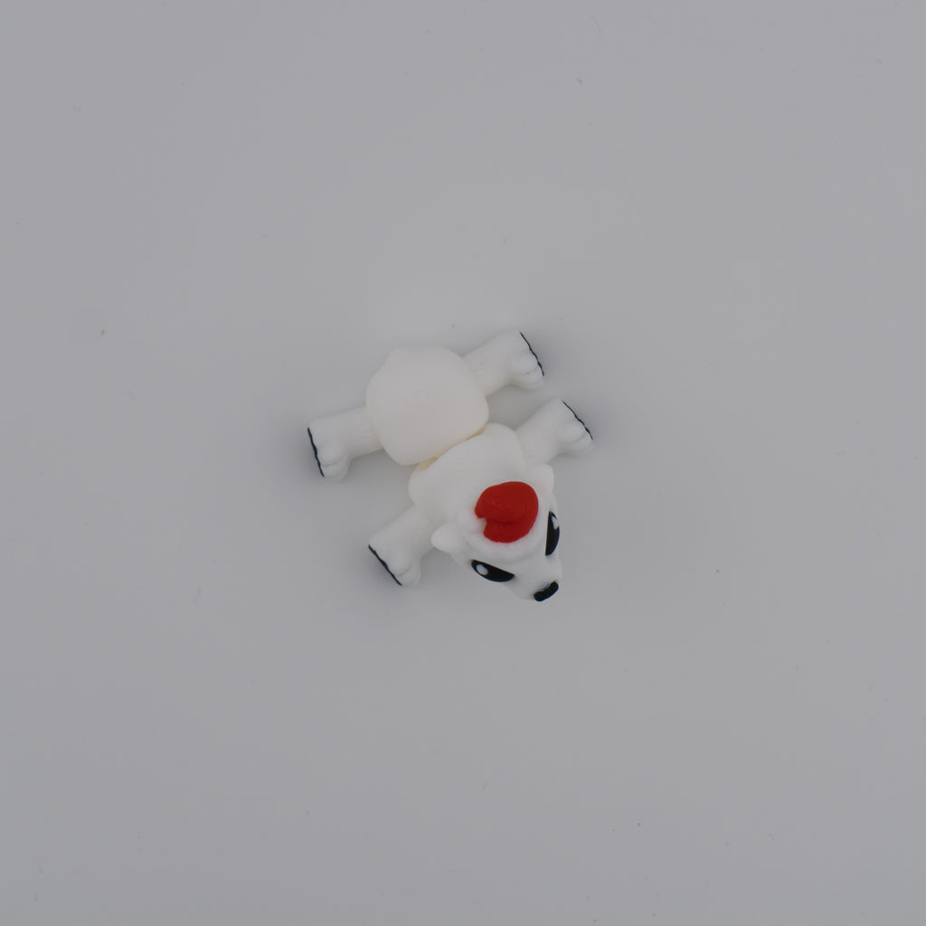 Hatchling Polar Bear – Mini Articulated Flexi Figure (With or Without Santa Hat)