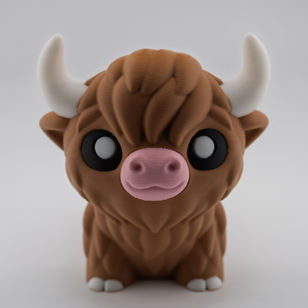 Highland Cow Figurine | Cute Chunky Desk Companion