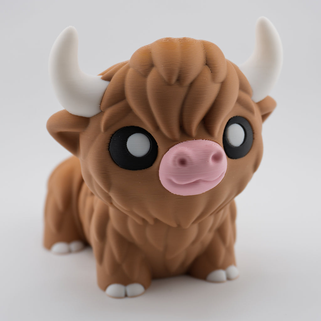 Highland Cow Figurine | Cute Chunky Desk Companion