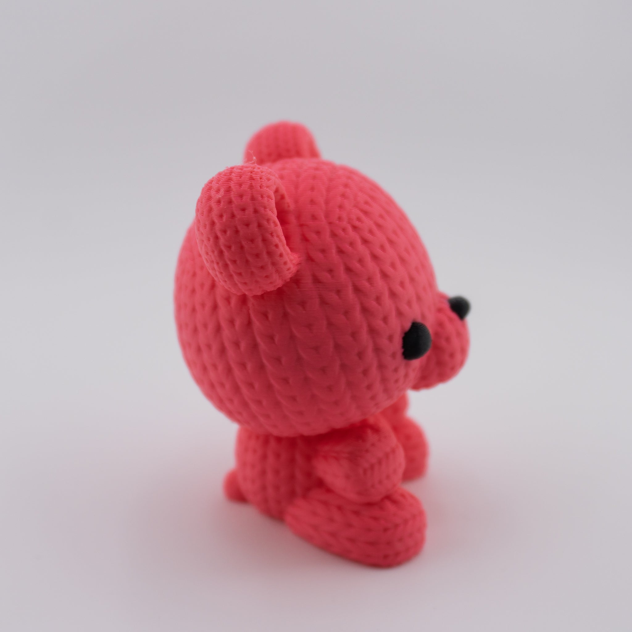 Knitted Bear – Cute Textured Figurine | 3D Printed Collectible Plush-Style Bear