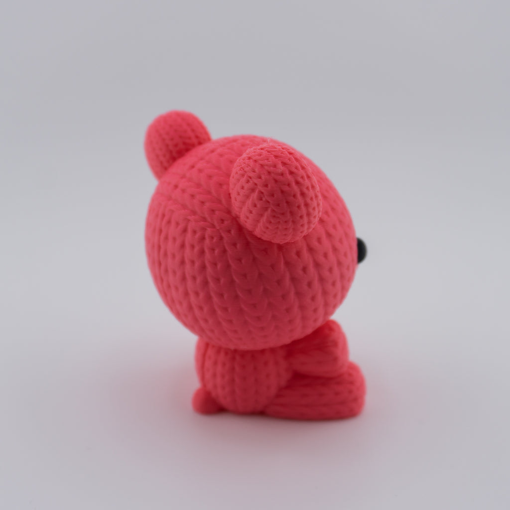 Knitted Bear – Cute Textured Figurine | 3D Printed Collectible Plush-Style Bear