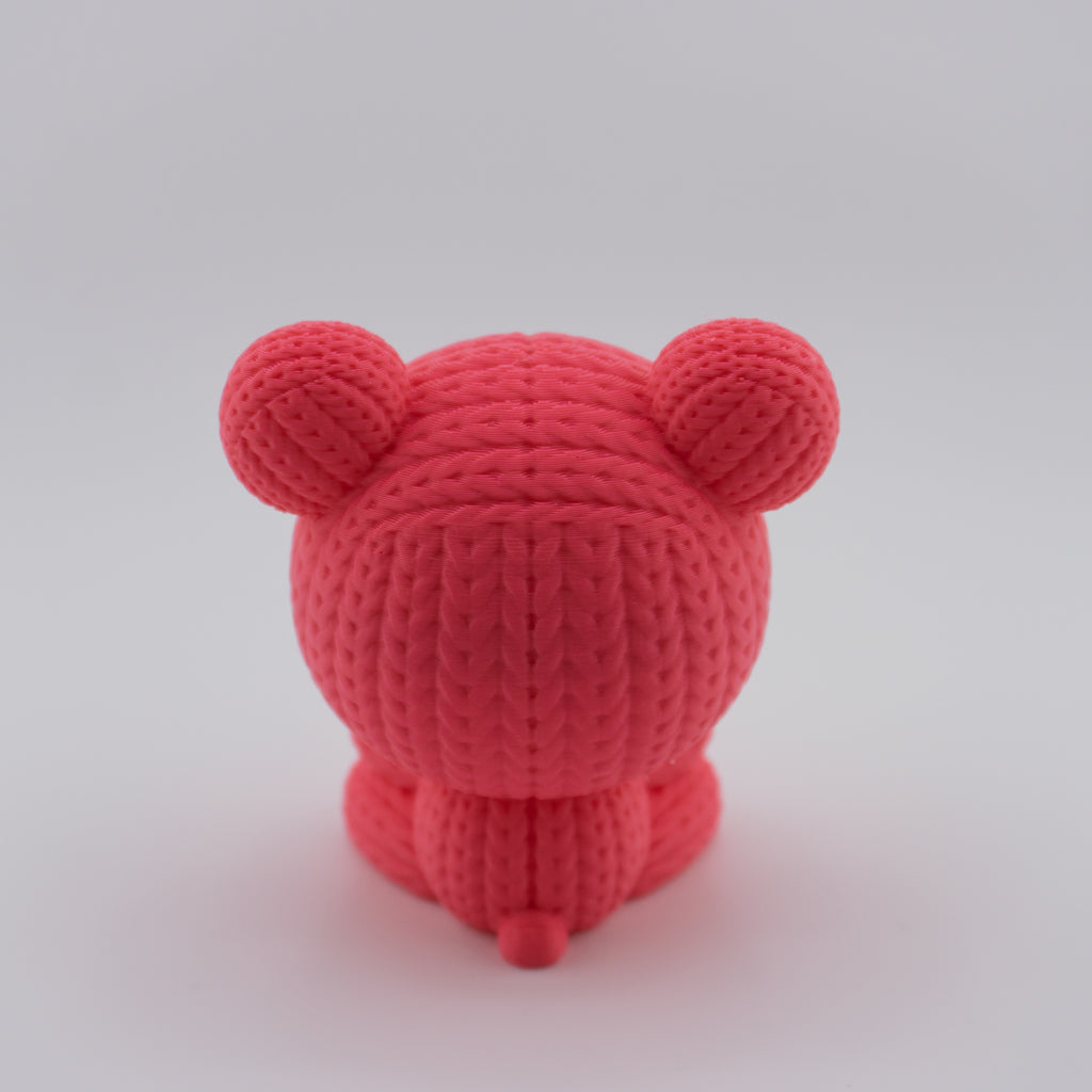 Knitted Bear – Cute Textured Figurine | 3D Printed Collectible Plush-Style Bear