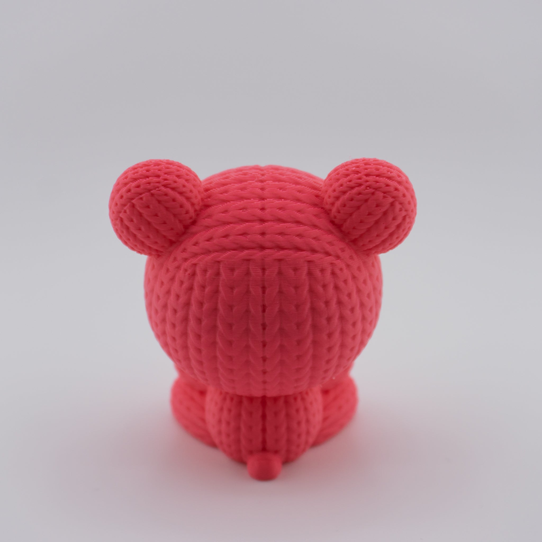 Knitted Bear – Cute Textured Figurine | 3D Printed Collectible Plush-Style Bear