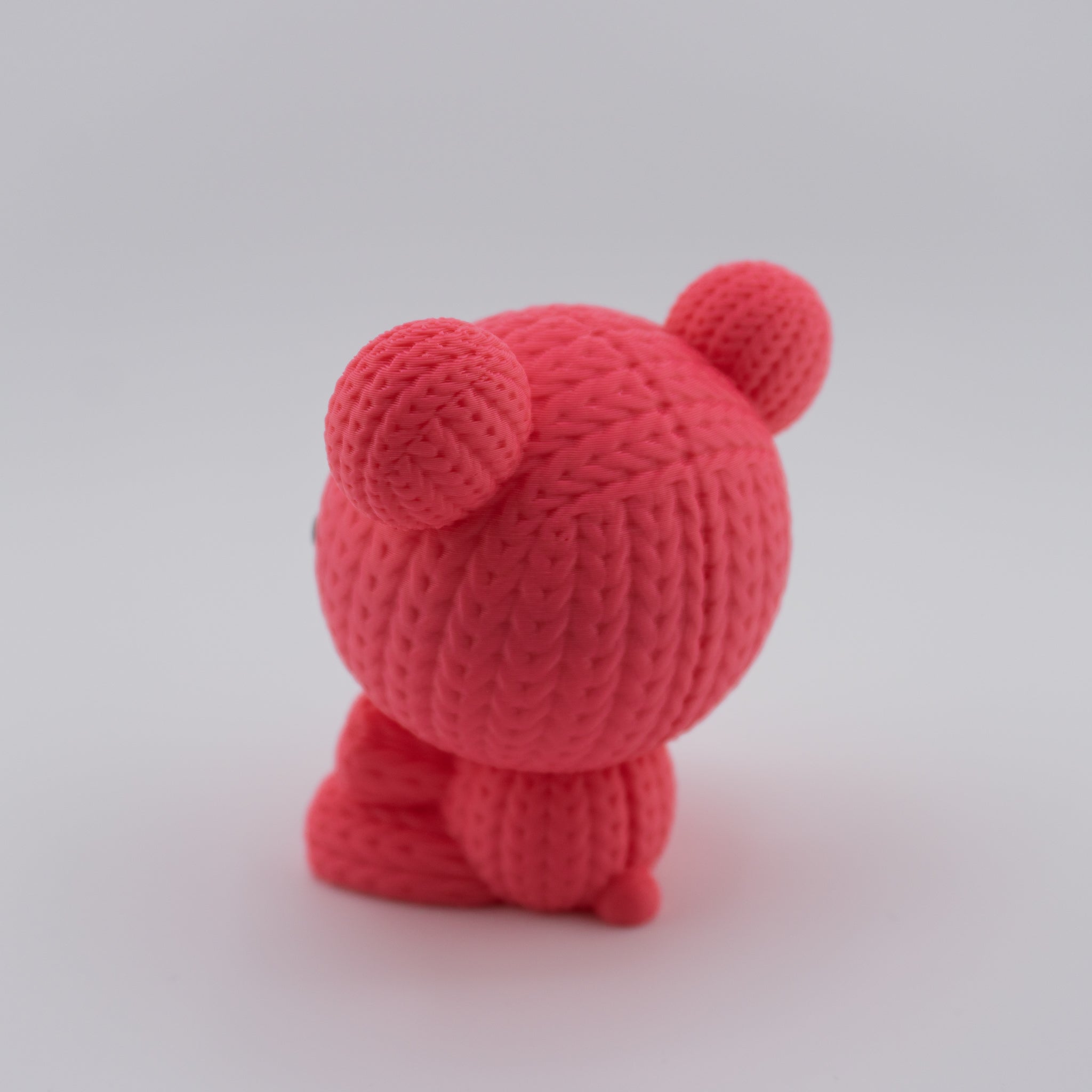 Knitted Bear – Cute Textured Figurine | 3D Printed Collectible Plush-Style Bear