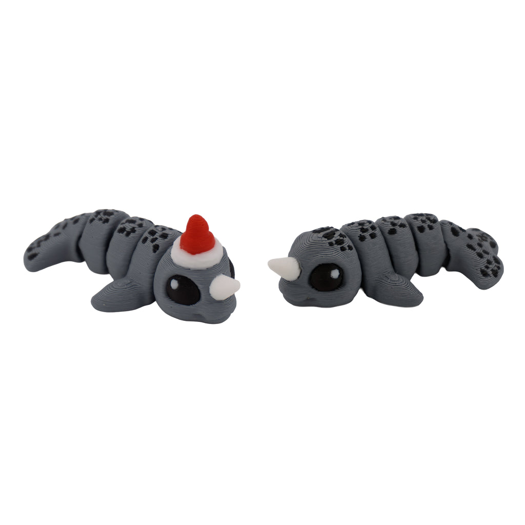 Flexi Narwhal Hatchling – Articulated Mini Sea Creature (Santa Hat or Regular)