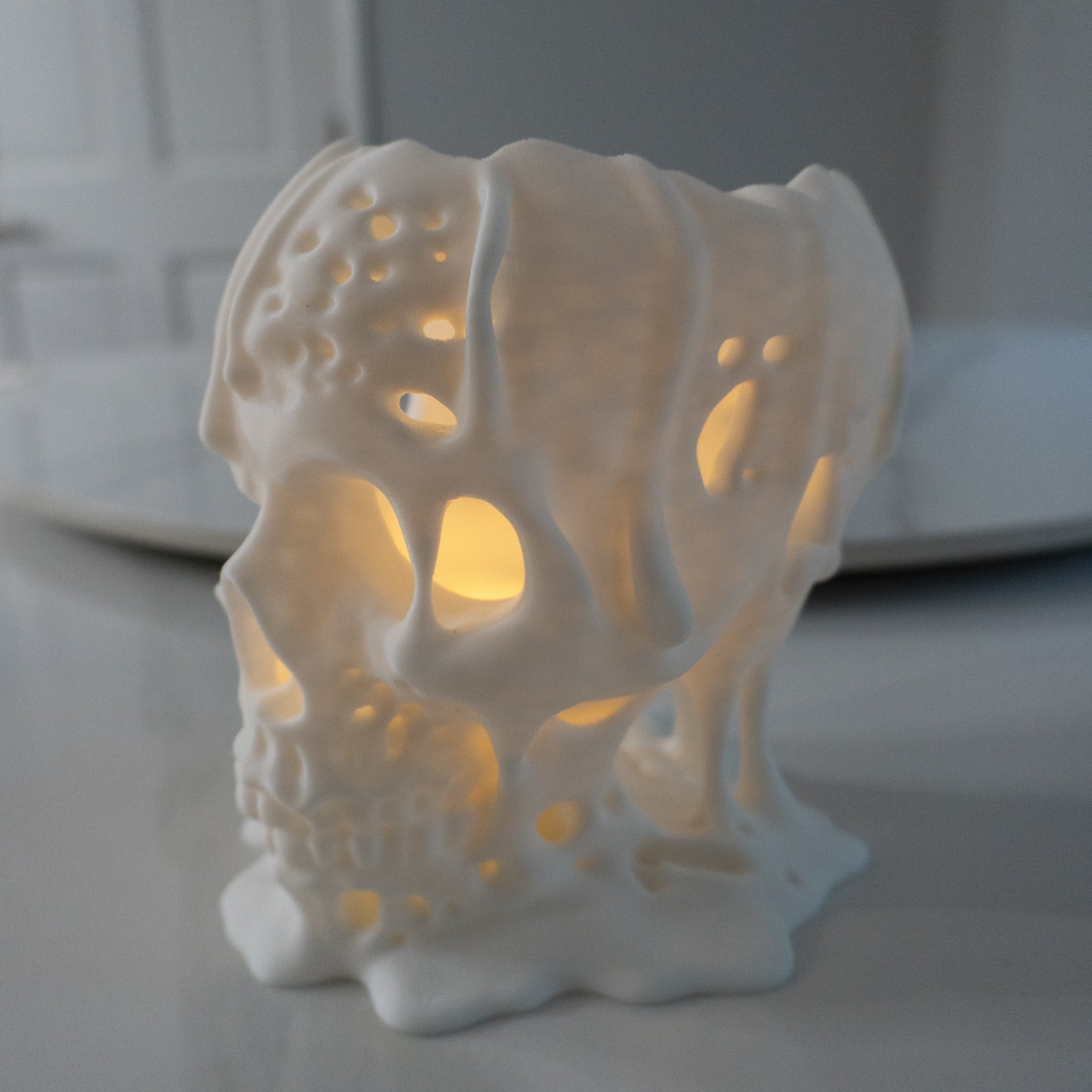 Melting Skull Decor | 3D Printed Halloween Horror Display