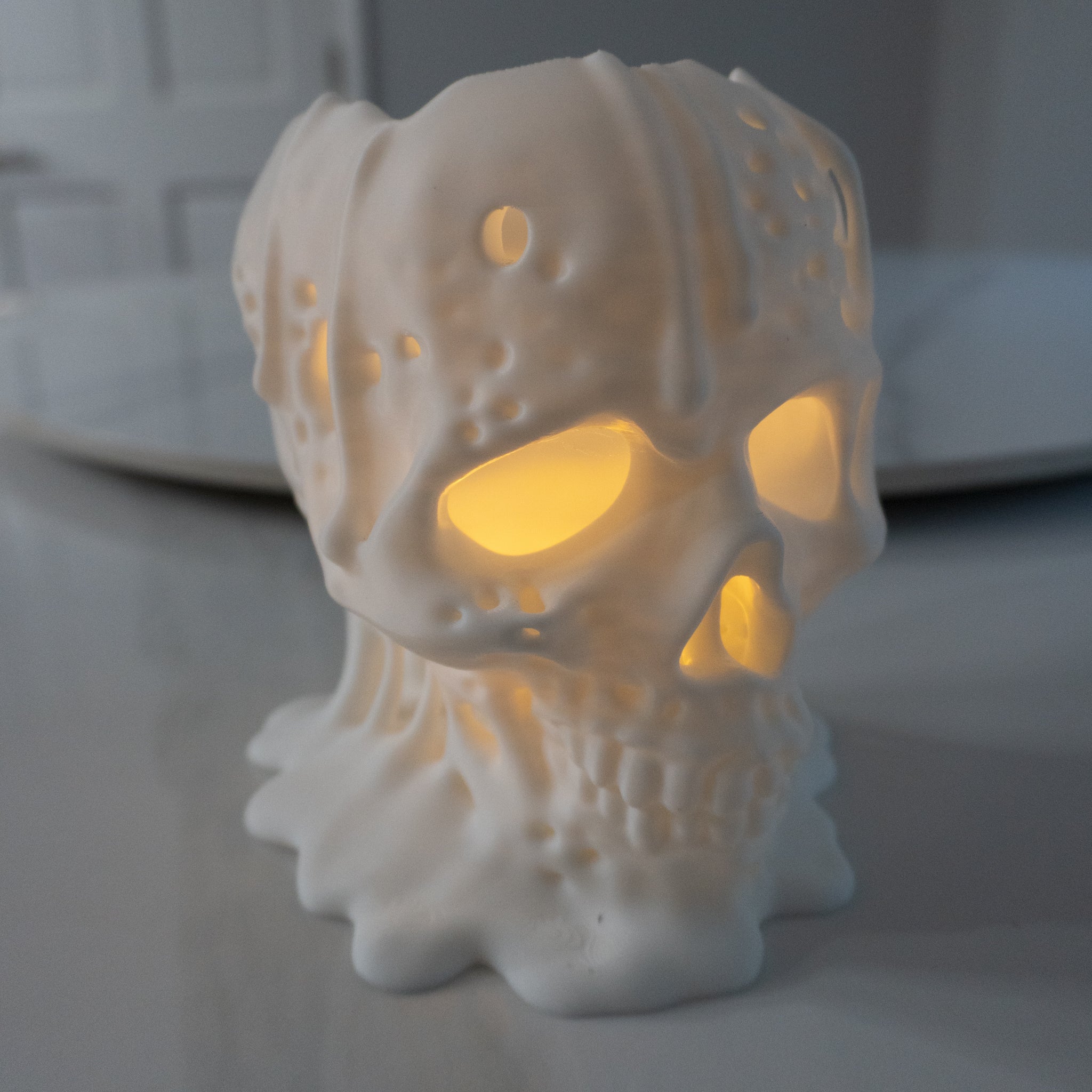 Melting Skull Decor | 3D Printed Halloween Horror Display