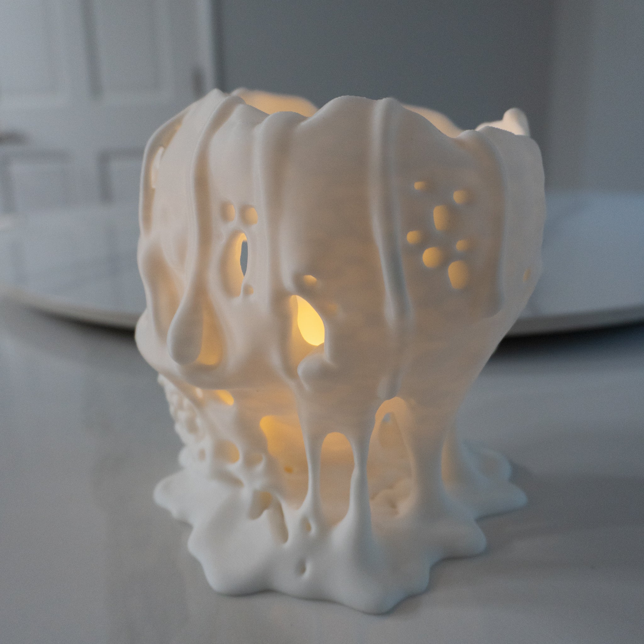 Melting Skull Decor | 3D Printed Halloween Horror Display