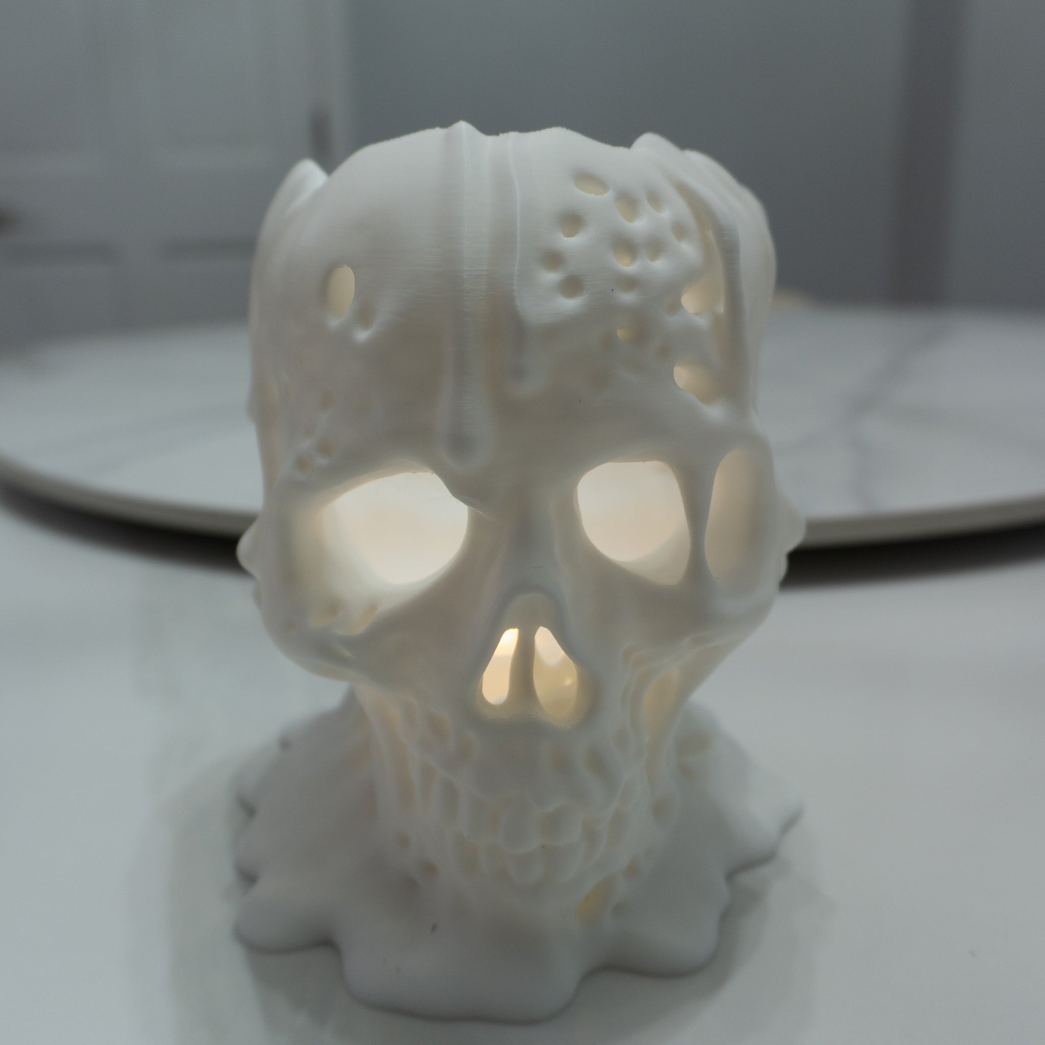 Melting Skull Decor | 3D Printed Halloween Horror Display