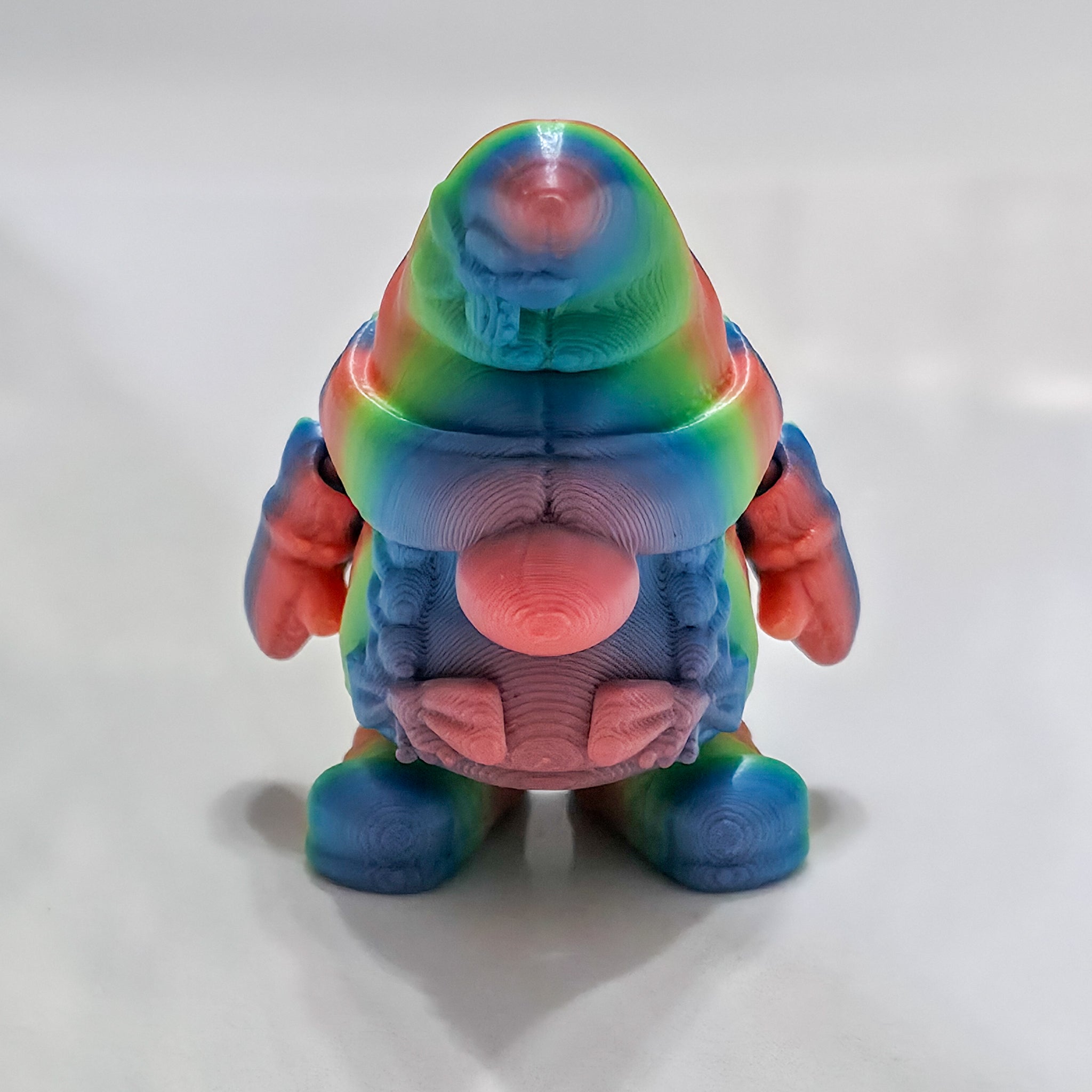 Flexi Mini Gnome Pair | Articulated Rainbow Garden Gnomes | 3D Printed Collectible Figures (Set of 2)