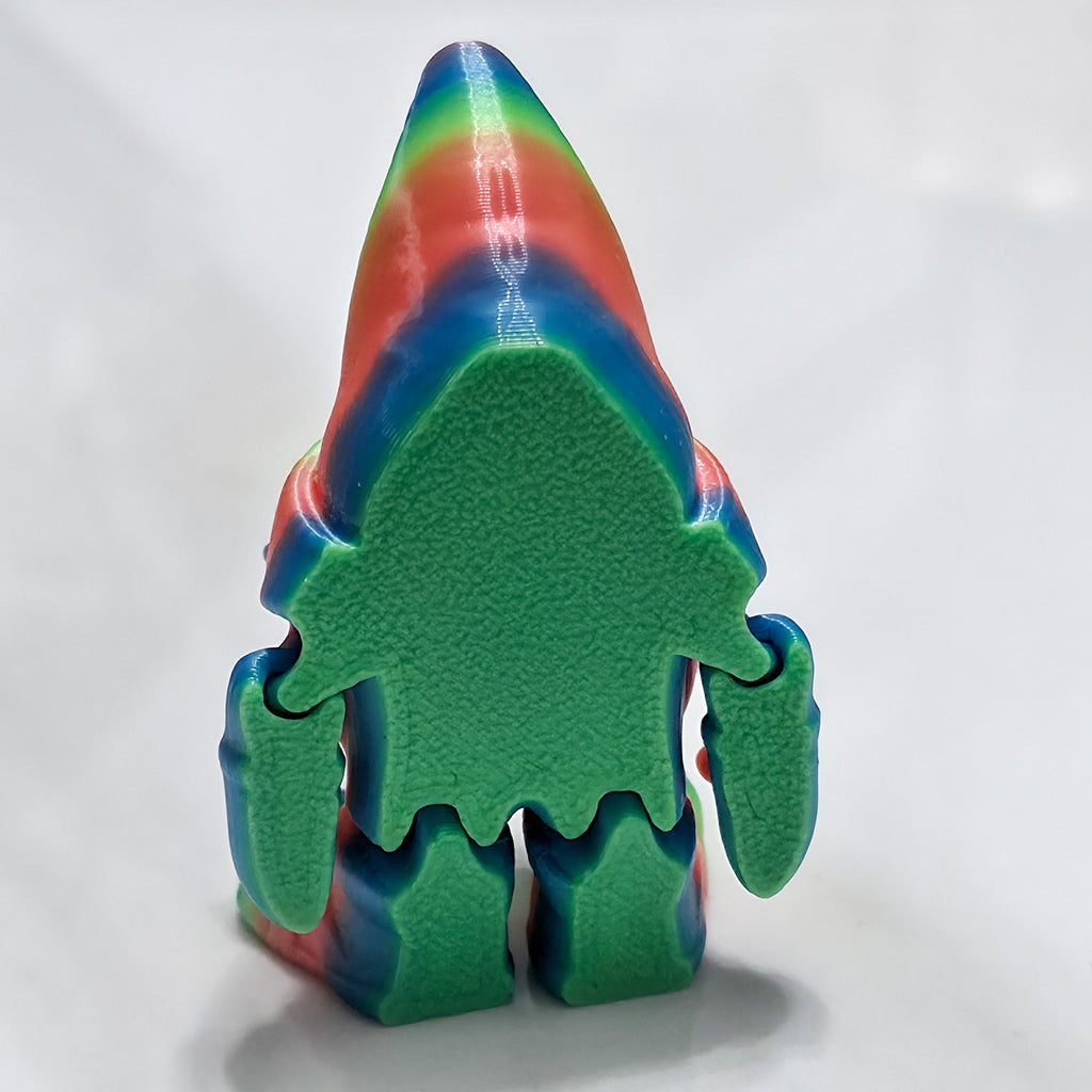 Flexi Mini Gnome Pair | Articulated Rainbow Garden Gnomes | 3D Printed Collectible Figures (Set of 2)