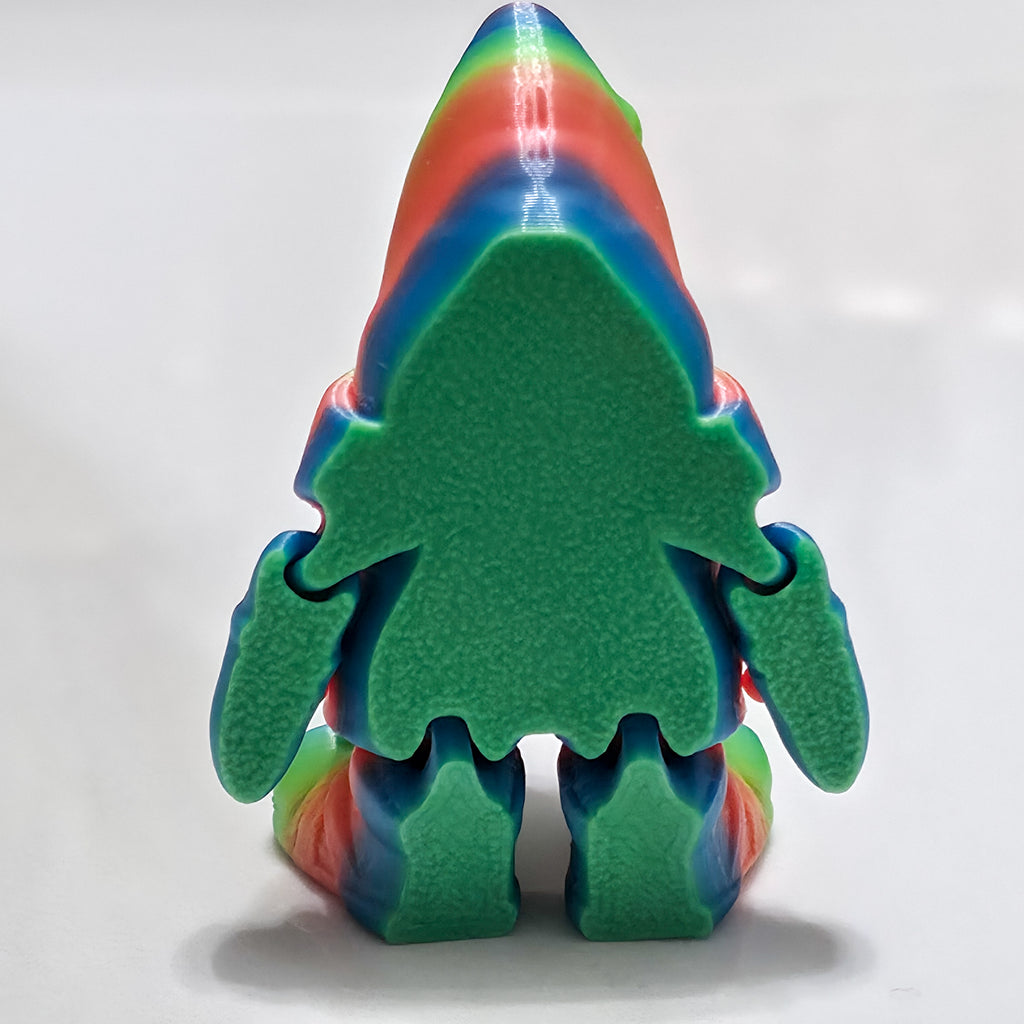 Flexi Mini Gnome Pair | Articulated Rainbow Garden Gnomes | 3D Printed Collectible Figures (Set of 2)