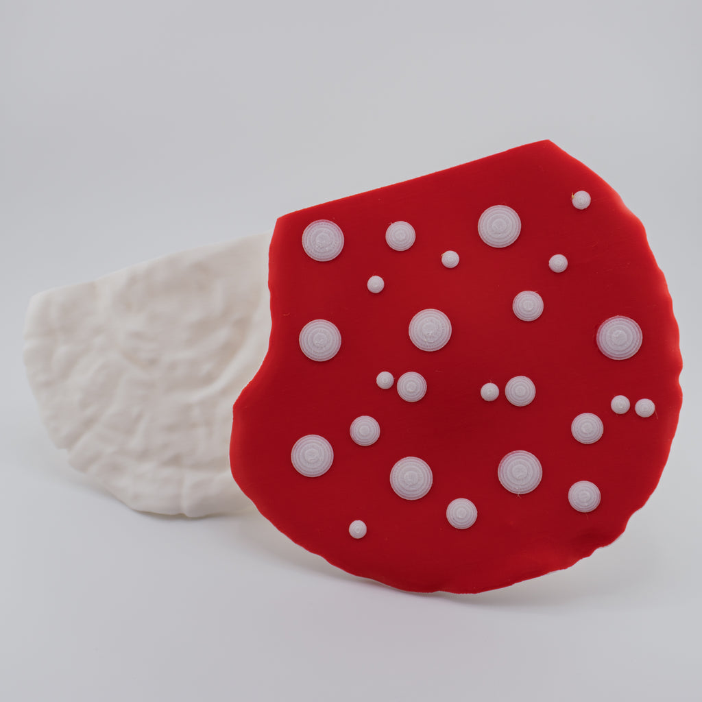 Mushroom Dragon – Articulated Fantasy Figure & Optional Mushroom Shelf Display | About 7.5" Long