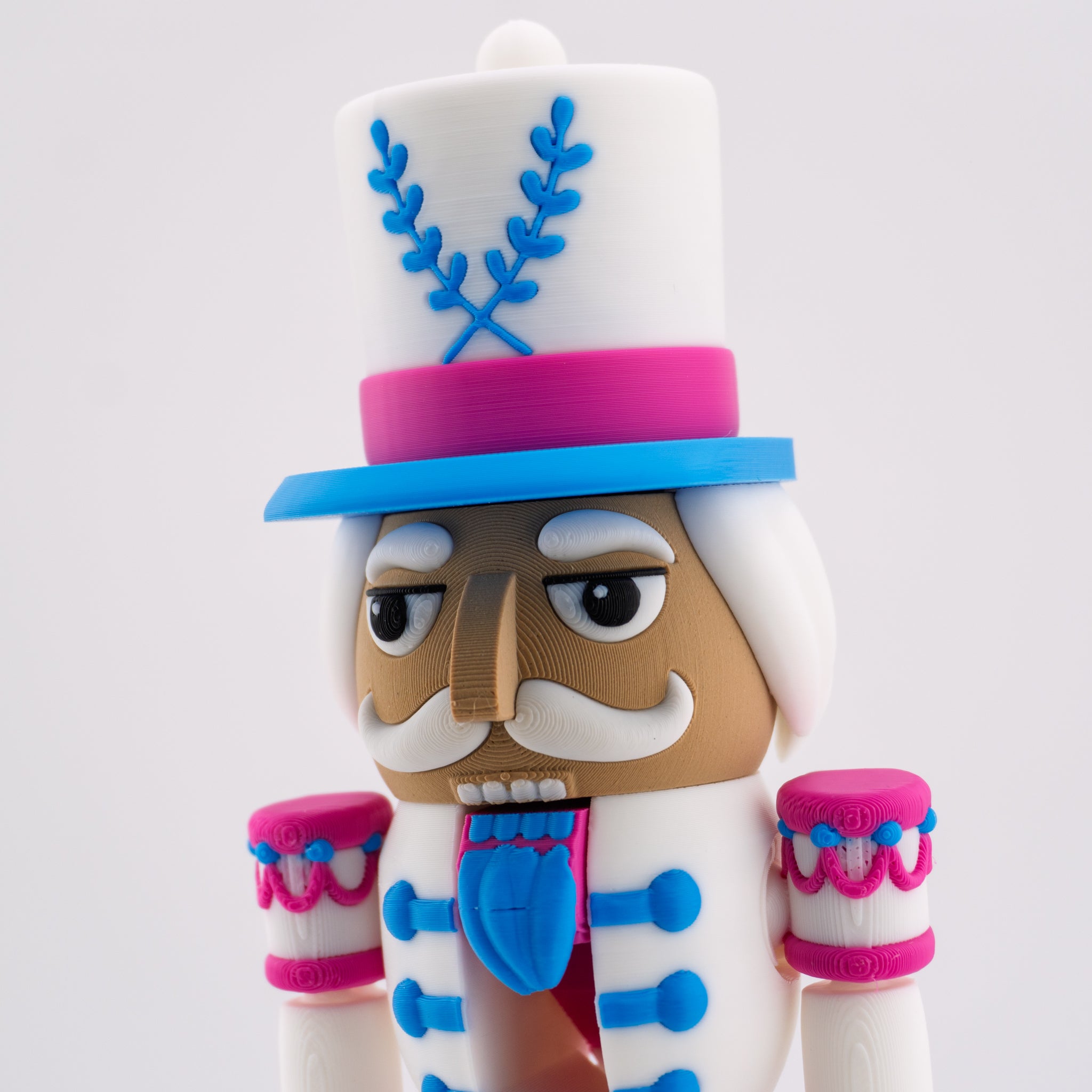 Flexi Nutcracker | Articulated Christmas Figure | 3D Printed Holiday Collectible