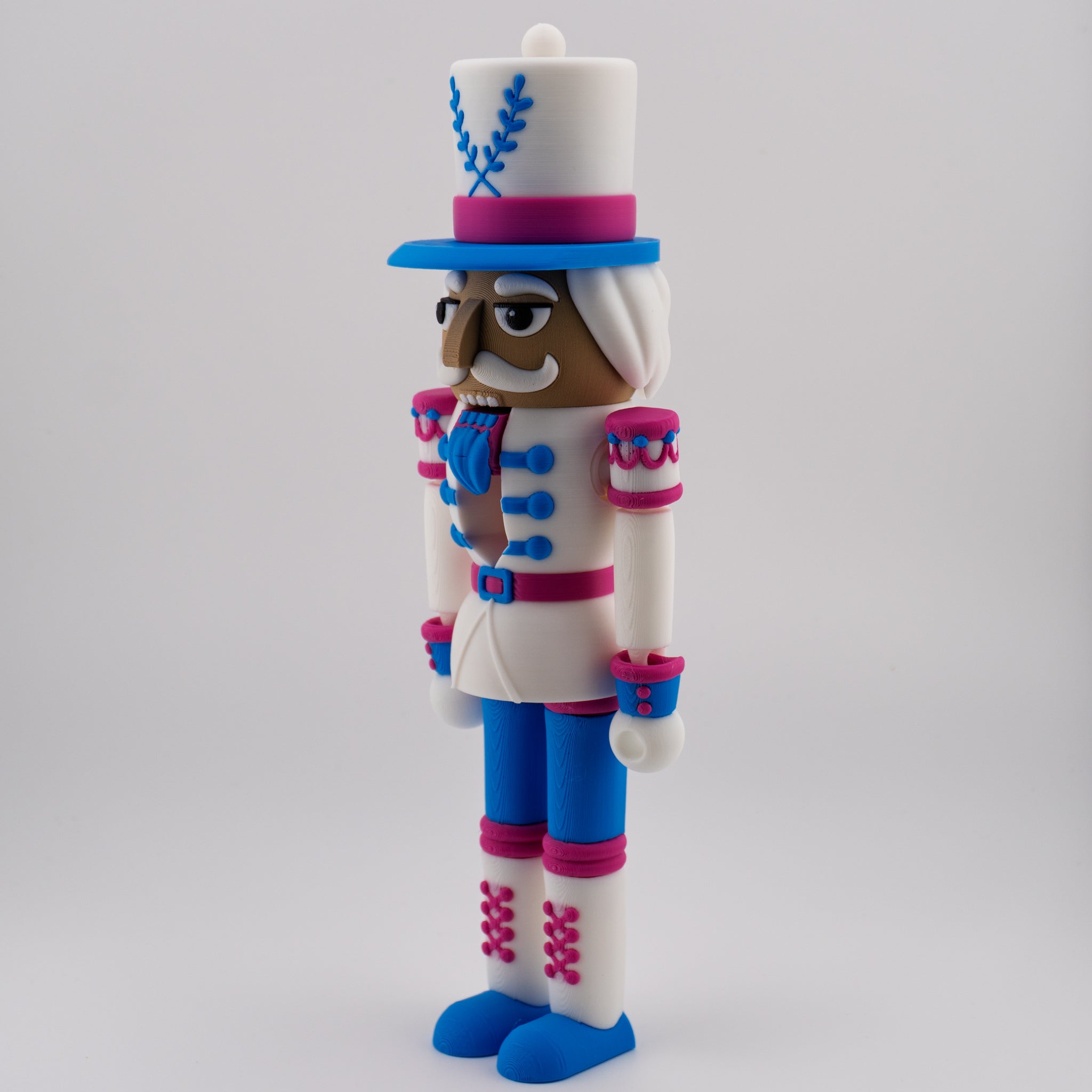 Flexi Nutcracker | Articulated Christmas Figure | 3D Printed Holiday Collectible