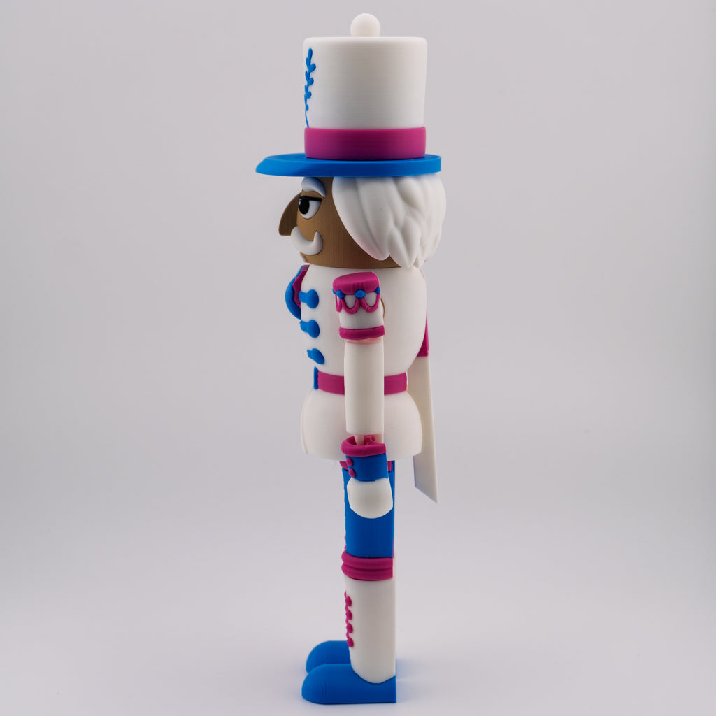 Flexi Nutcracker | Articulated Christmas Figure | 3D Printed Holiday Collectible