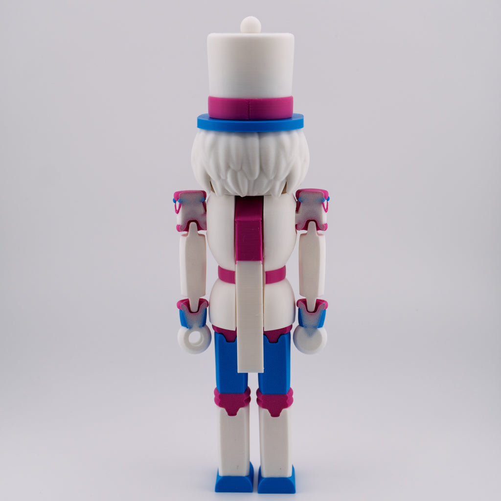 Flexi Nutcracker | Articulated Christmas Figure | 3D Printed Holiday Collectible