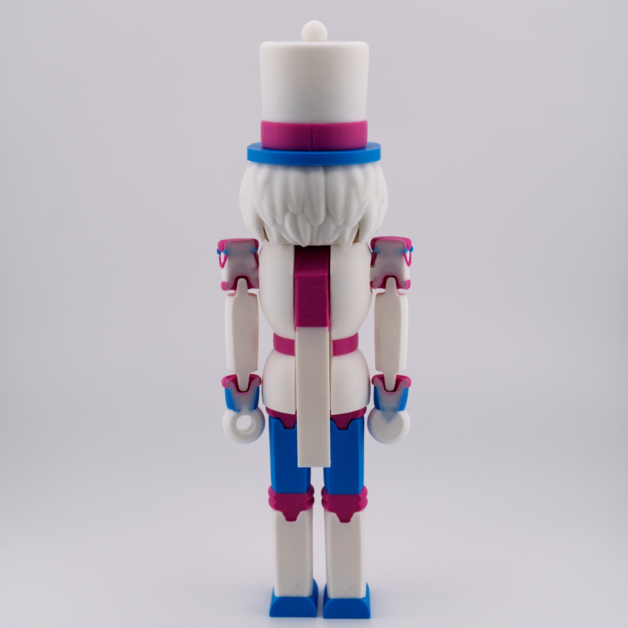 Flexi Nutcracker | Articulated Christmas Figure | 3D Printed Holiday Collectible