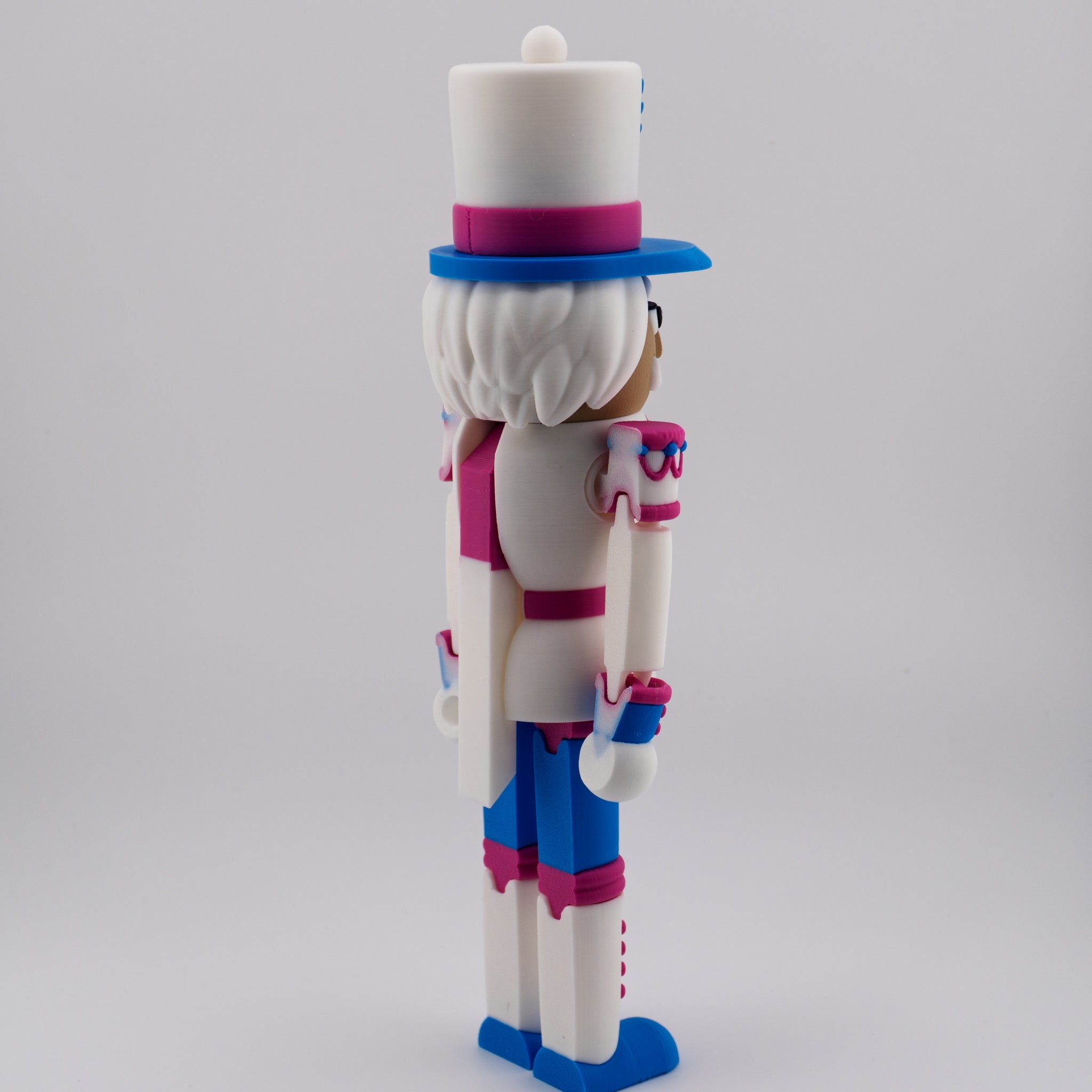 Flexi Nutcracker | Articulated Christmas Figure | 3D Printed Holiday Collectible