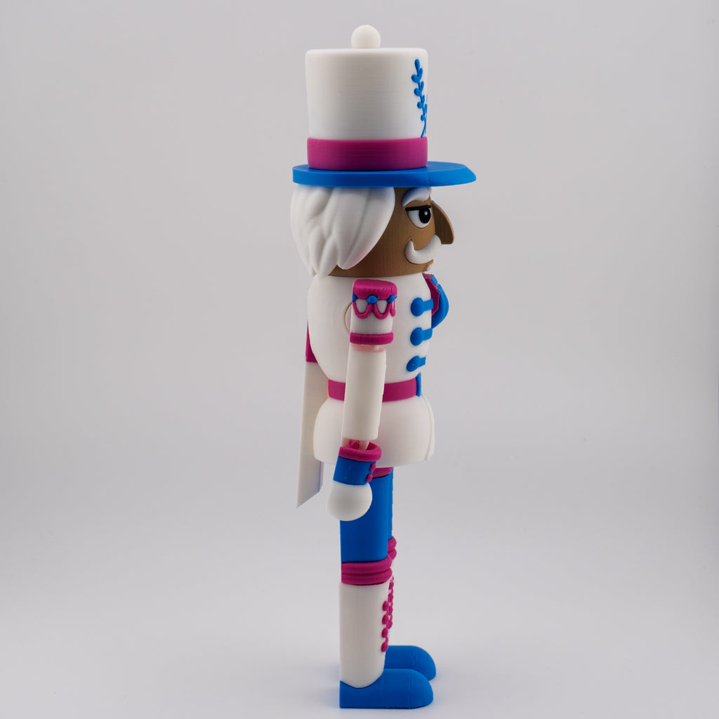 Flexi Nutcracker | Articulated Christmas Figure | 3D Printed Holiday Collectible