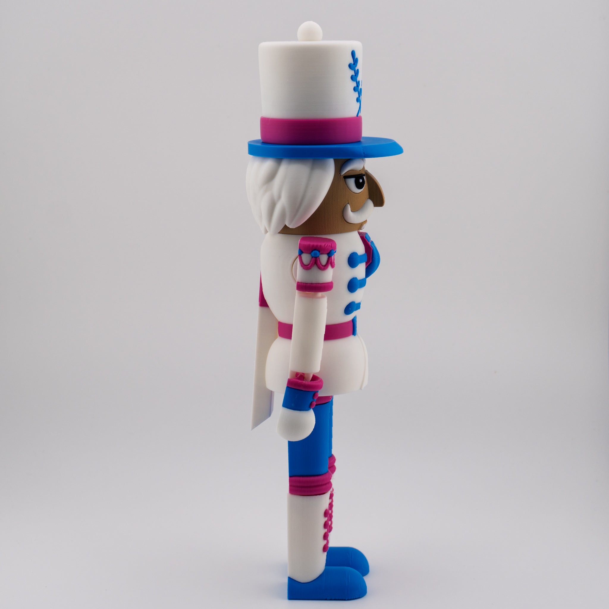 Flexi Nutcracker | Articulated Christmas Figure | 3D Printed Holiday Collectible