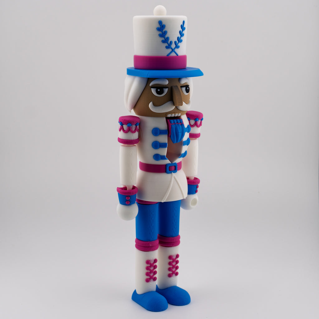 Flexi Nutcracker | Articulated Christmas Figure | 3D Printed Holiday Collectible