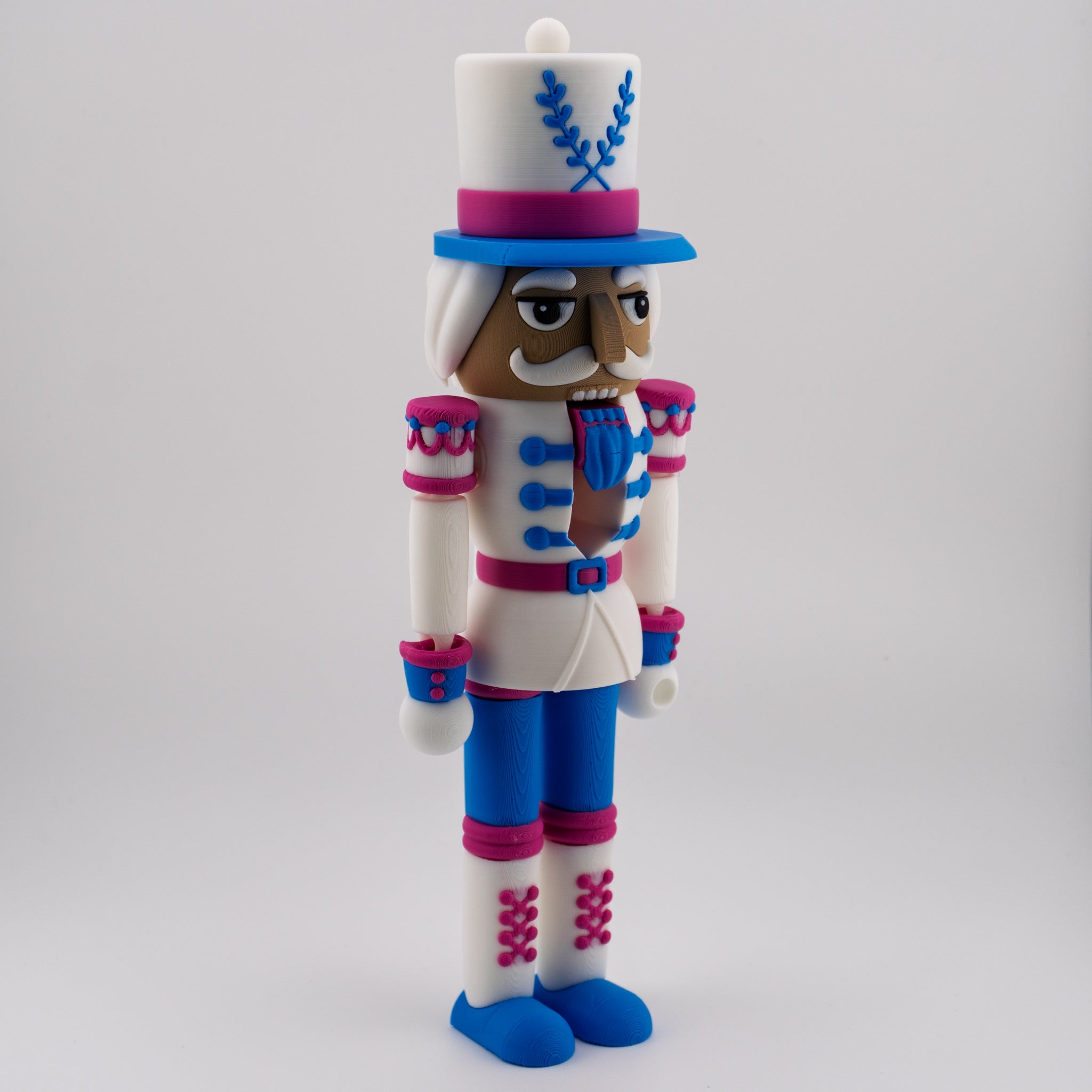 Flexi Nutcracker | Articulated Christmas Figure | 3D Printed Holiday Collectible