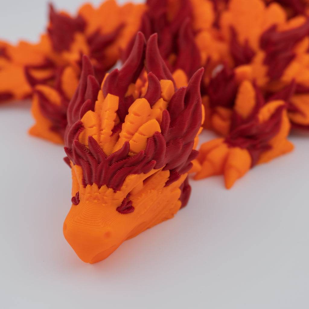 Phoenix Dragon – Vibrant 19 Inch Articulated Figure with Folding Wings