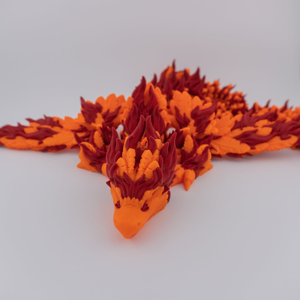 Phoenix Dragon – Vibrant 19 Inch Articulated Figure with Folding Wings