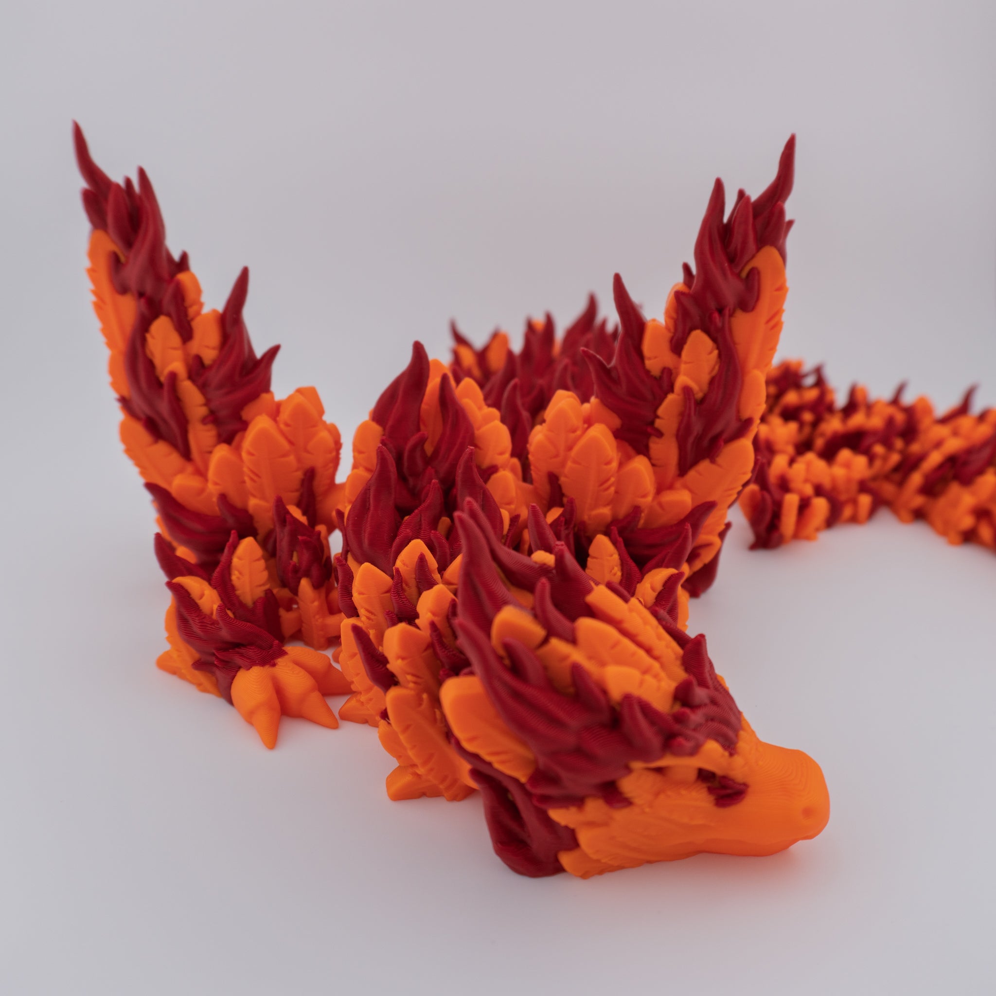 Phoenix Dragon – Vibrant 19 Inch Articulated Figure with Folding Wings