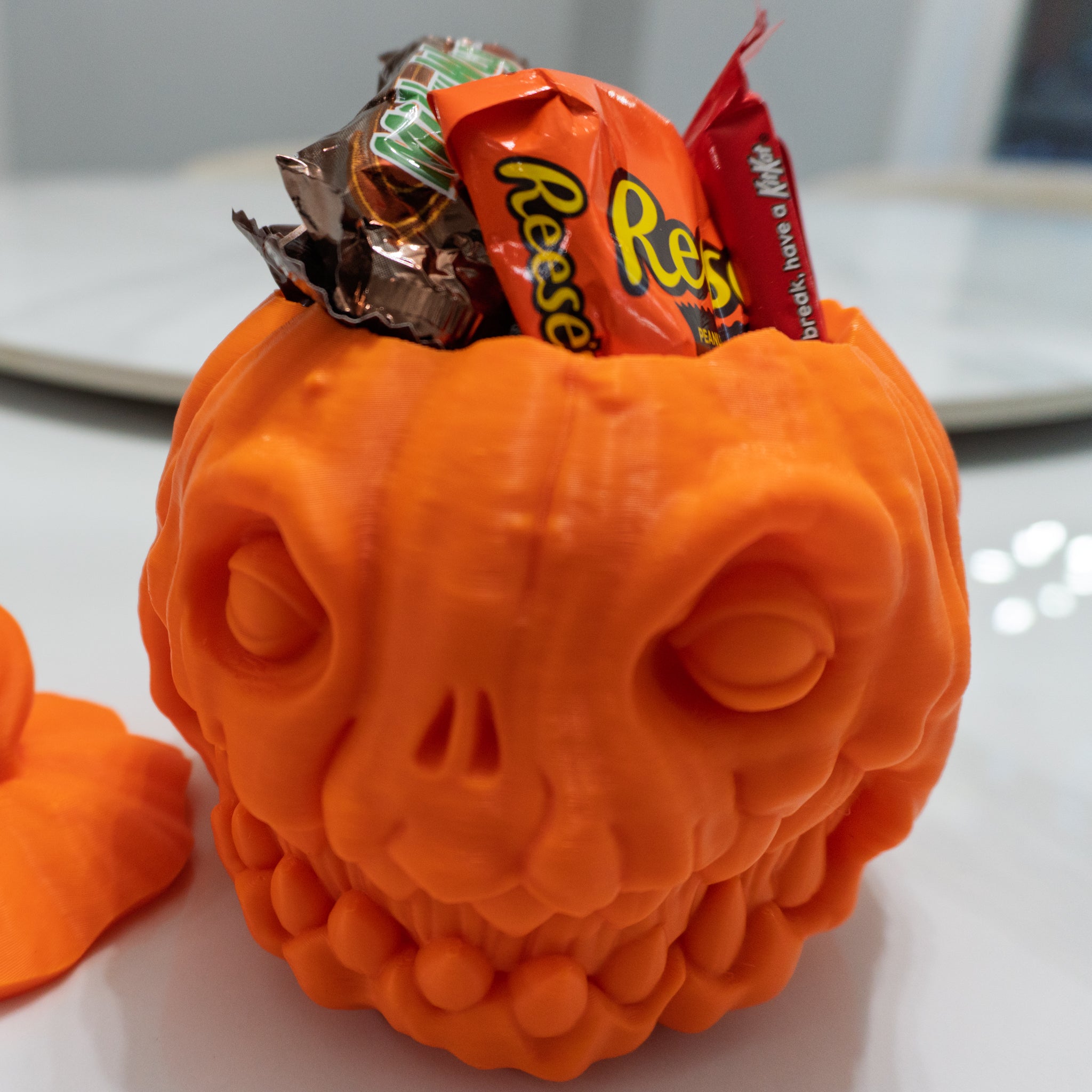 Grin 'n Gourd | Pumpkin Candy Bowl with Removable Lid