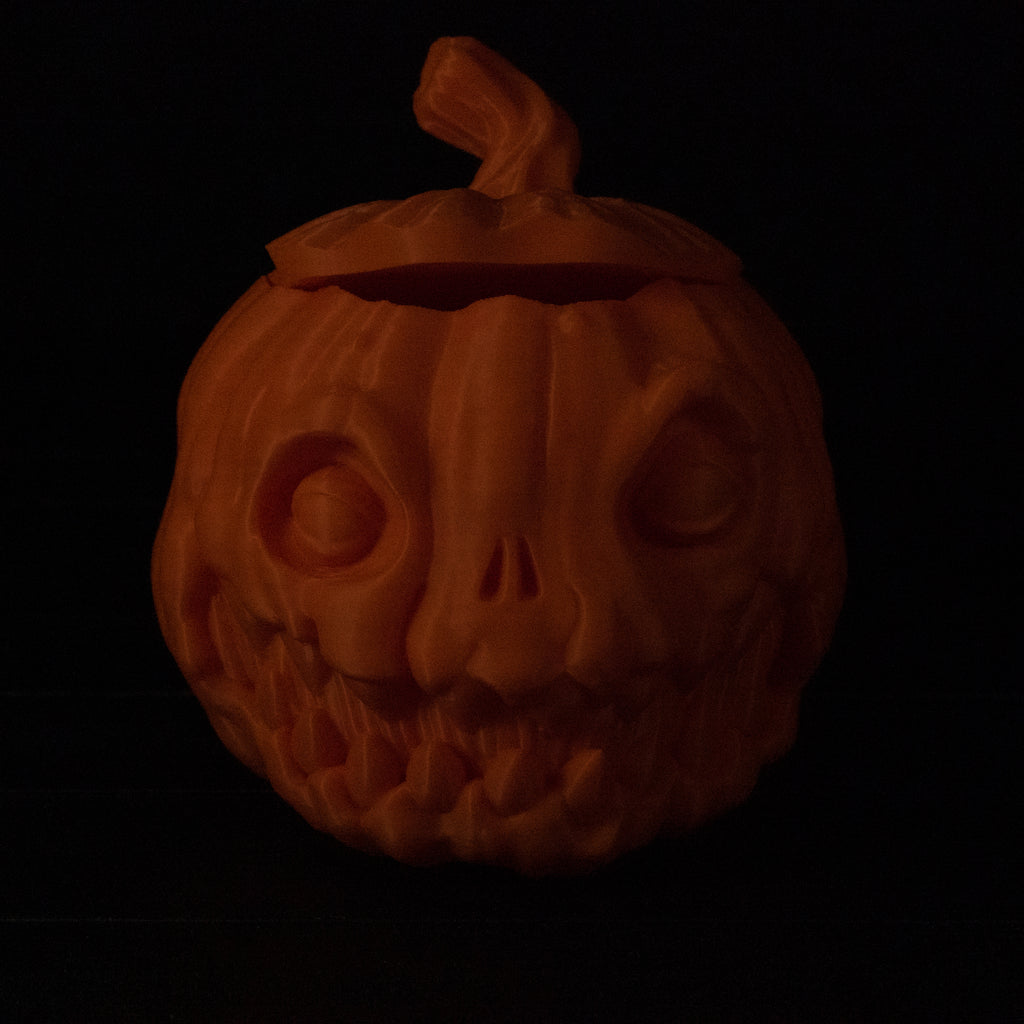 Grin 'n Gourd | Pumpkin Candy Bowl with Removable Lid