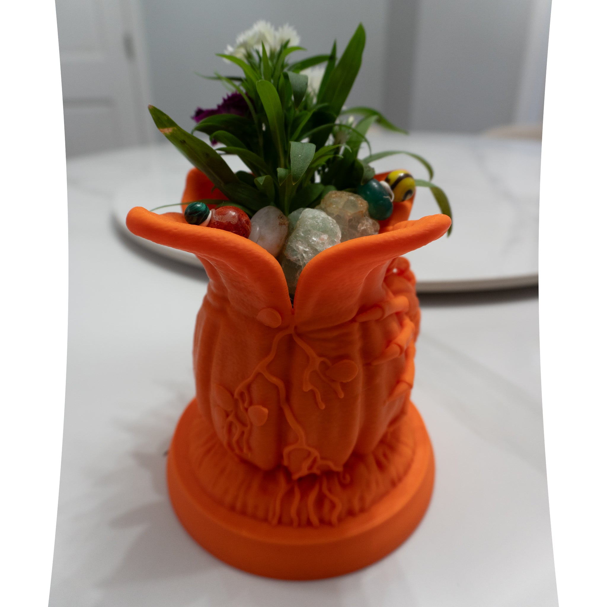 Pumpkin Bloom Vase | Halloween Planter or Candle Holder