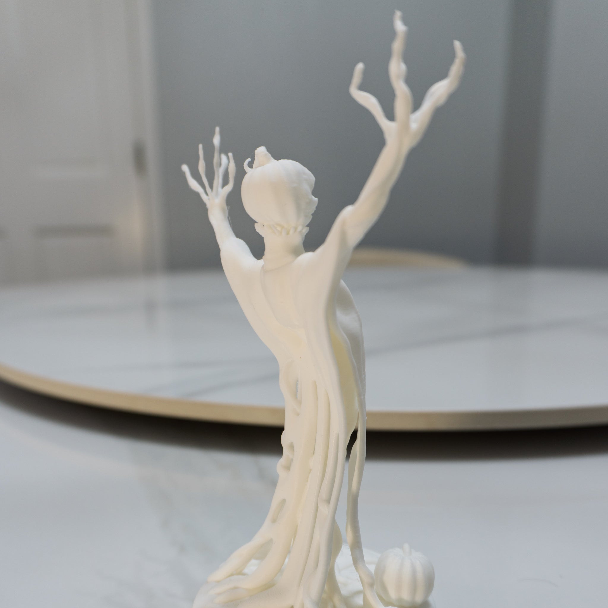 Pumpkin Preacher | Halloween Statue with Outstretched Arms