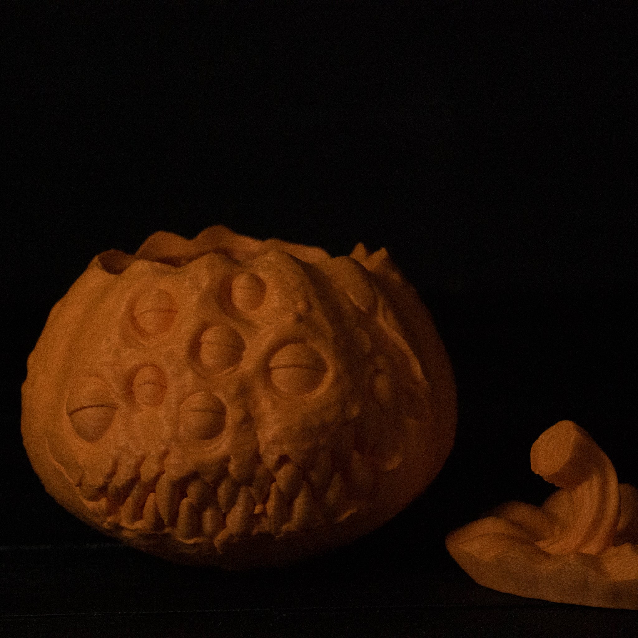 The Watcher Gourd | Multi-Eyed Pumpkin Figurine