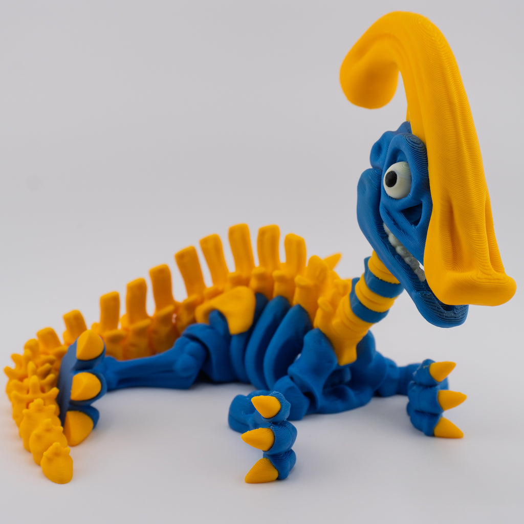 Flexi Parasaurolophus Skeleton – Articulated Dino Figure | About 6.25" Tall