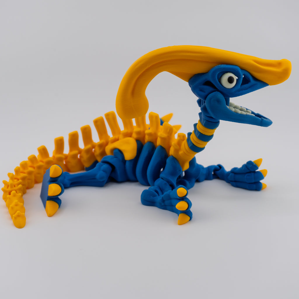 Flexi Parasaurolophus Skeleton – Articulated Dino Figure | About 6.25" Tall