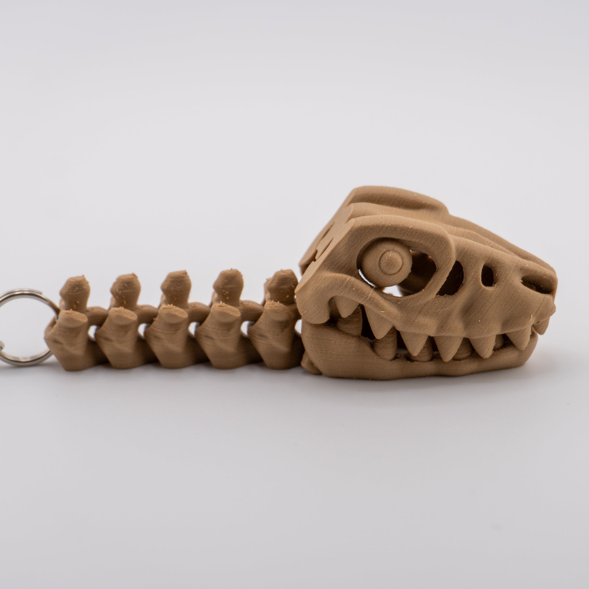 Skeleton Raptor Keychain | Mini Articulated Dino Fossil