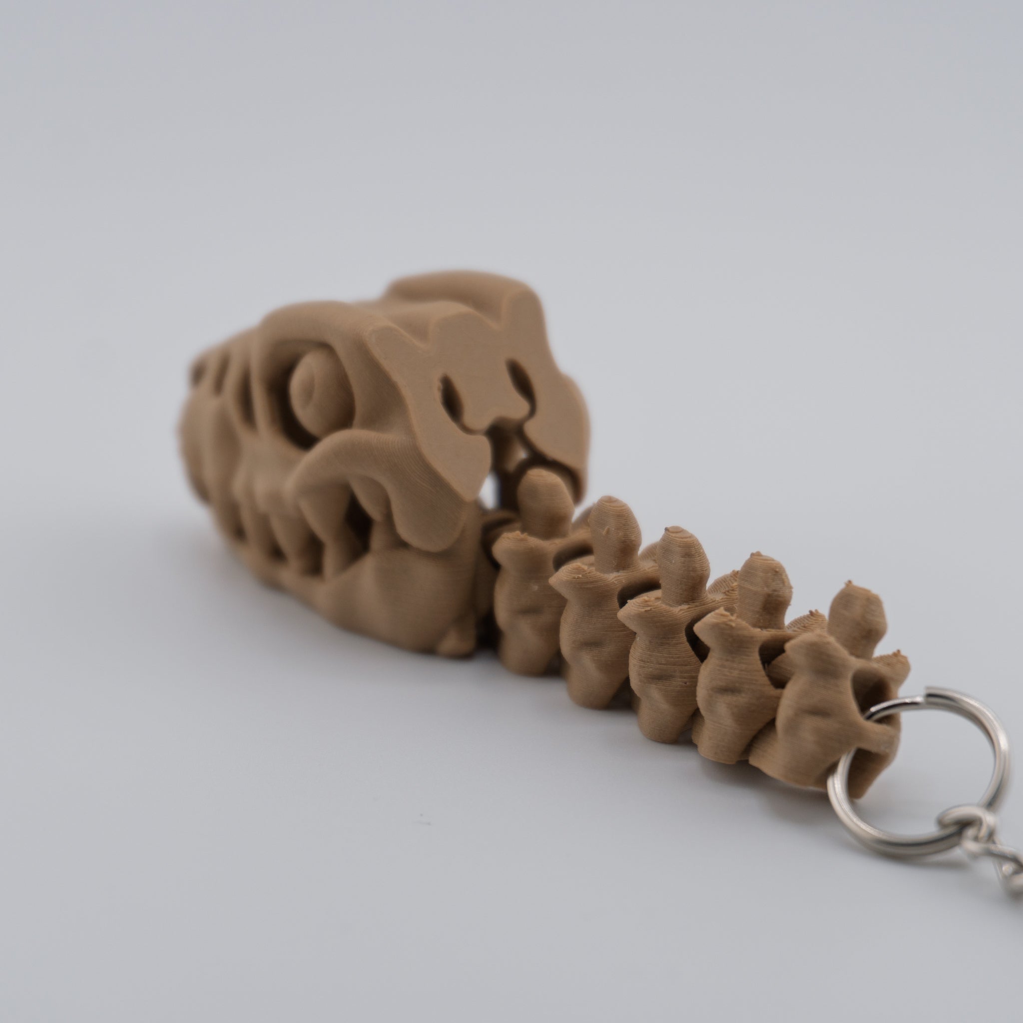Skeleton Raptor Keychain | Mini Articulated Dino Fossil